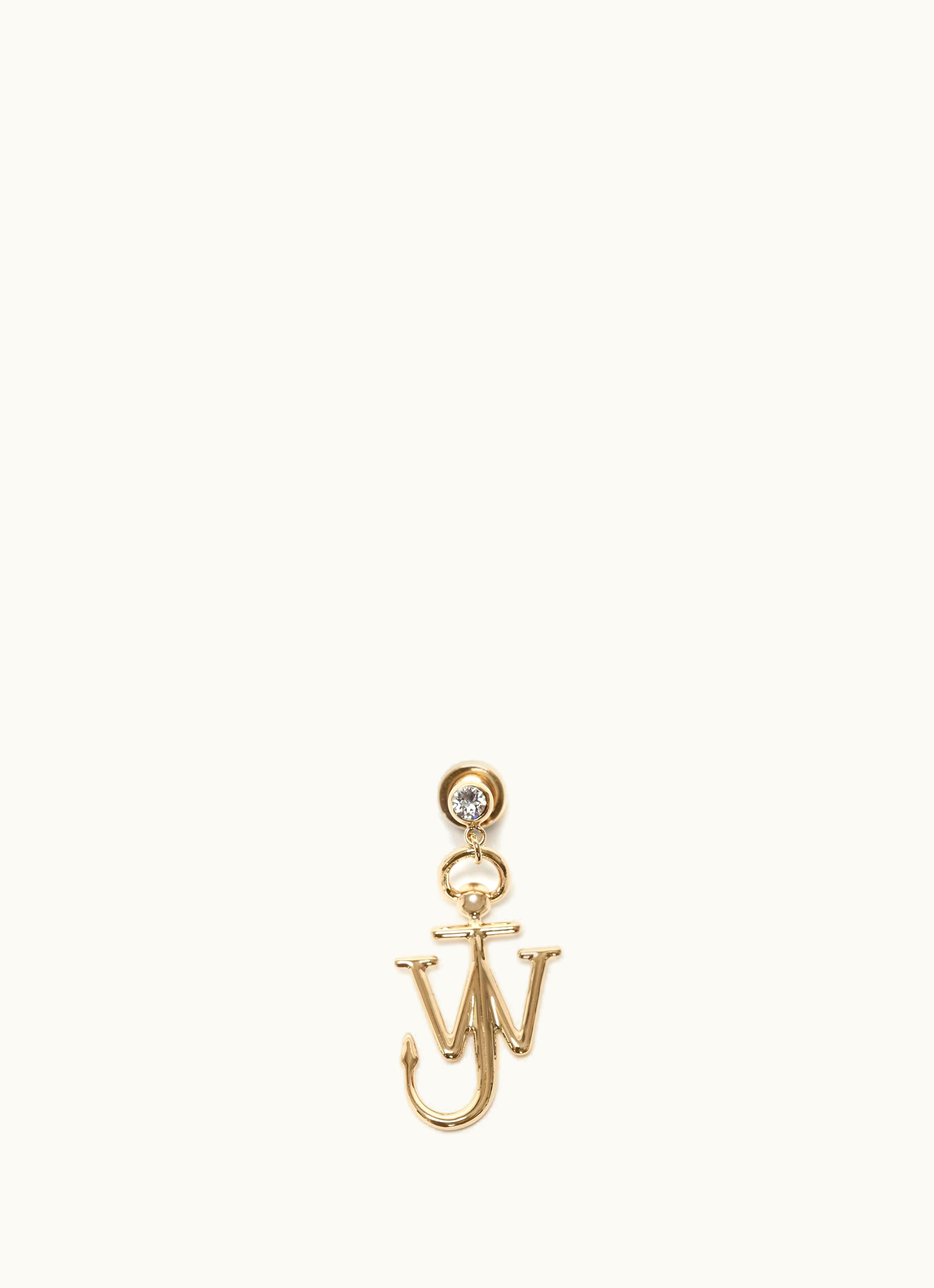 JW Anderson JW Anderson Crystal Anchor Earring In Gold