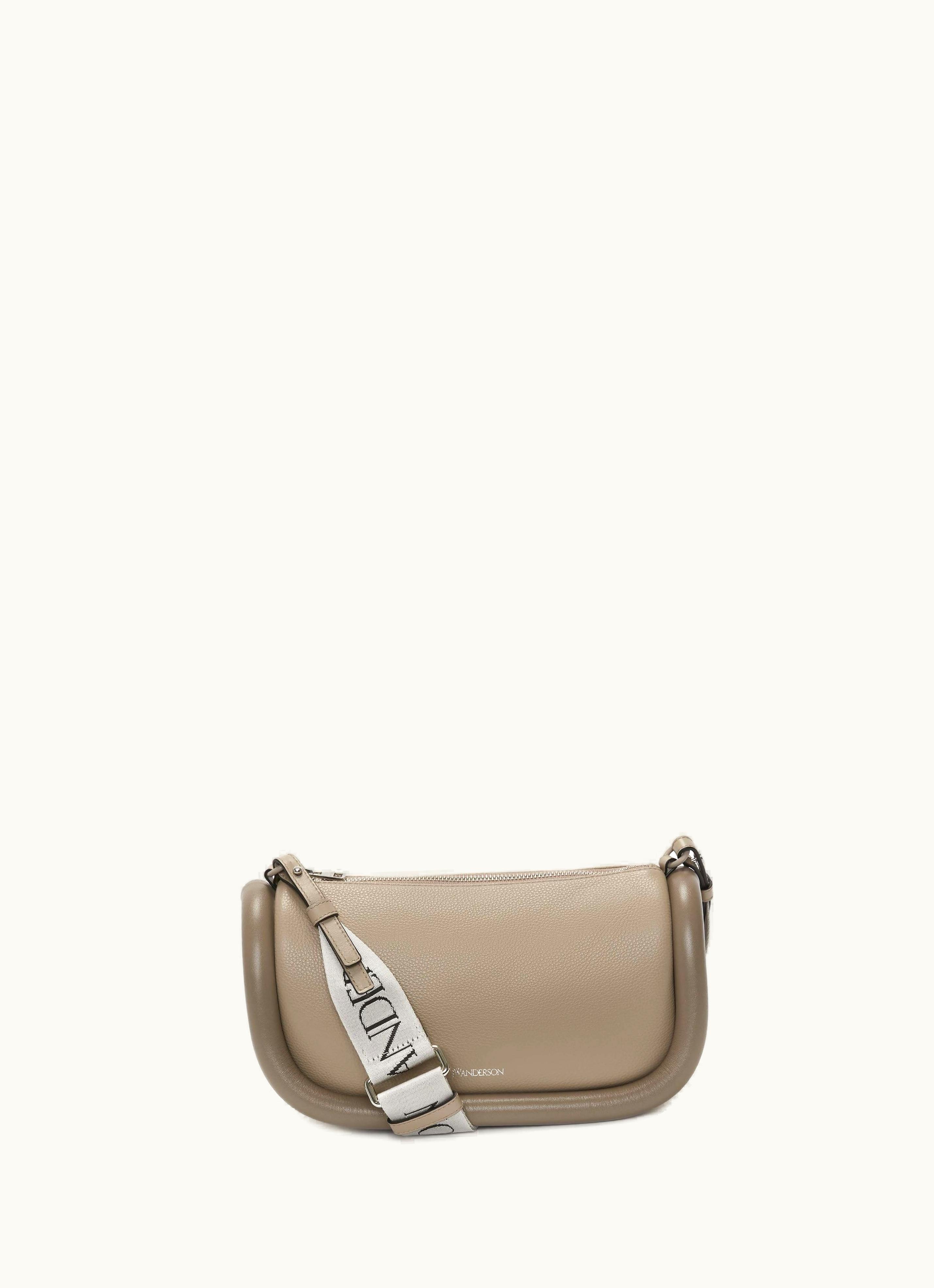 JW Anderson JW Anderson BUMPER-15 - Leather Crossbody Bag With Additional Webbing Strap In Neutrals
