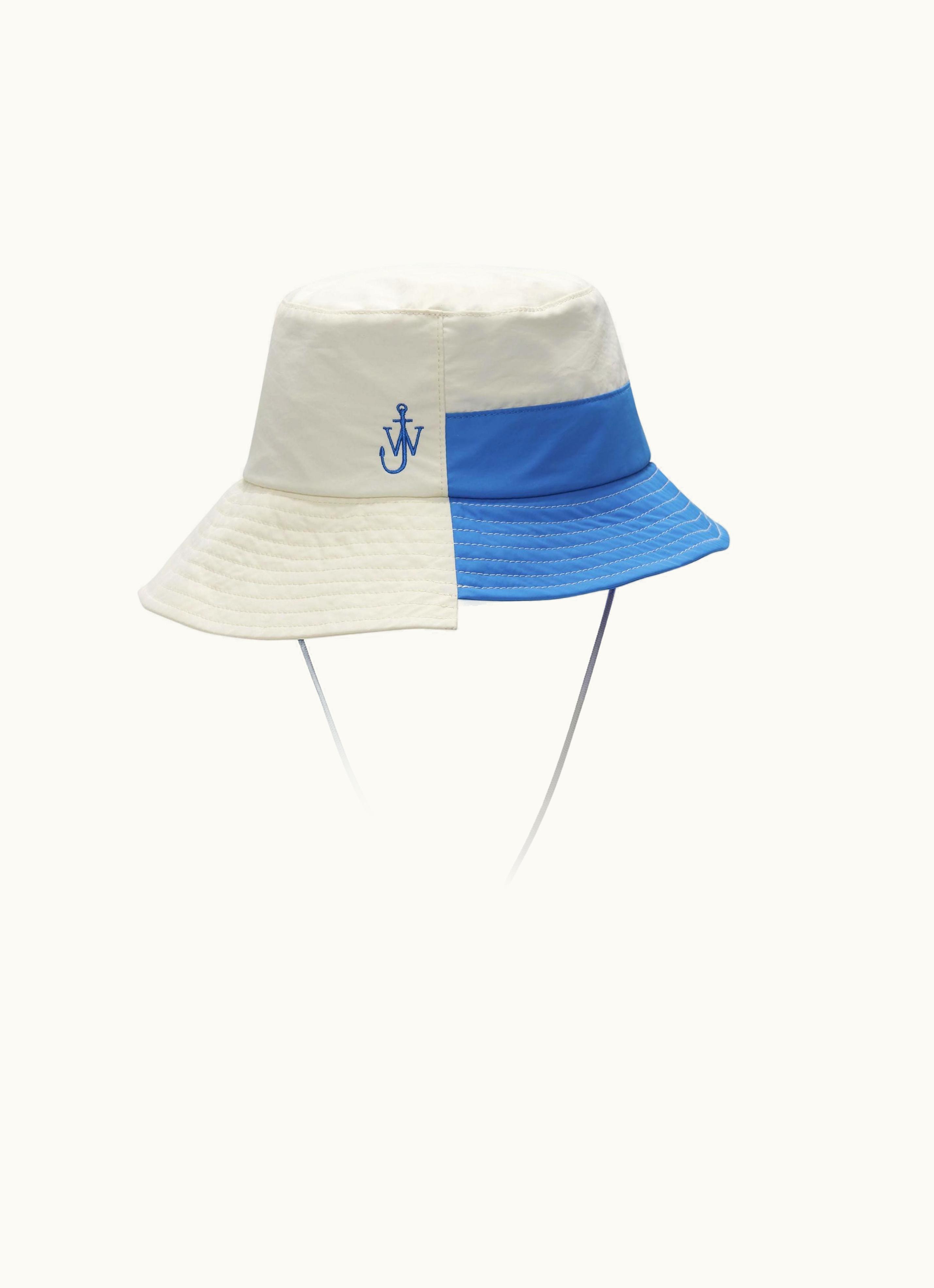 JW Anderson JW Anderson Asymmetric Colourblock Bucket Hat In White