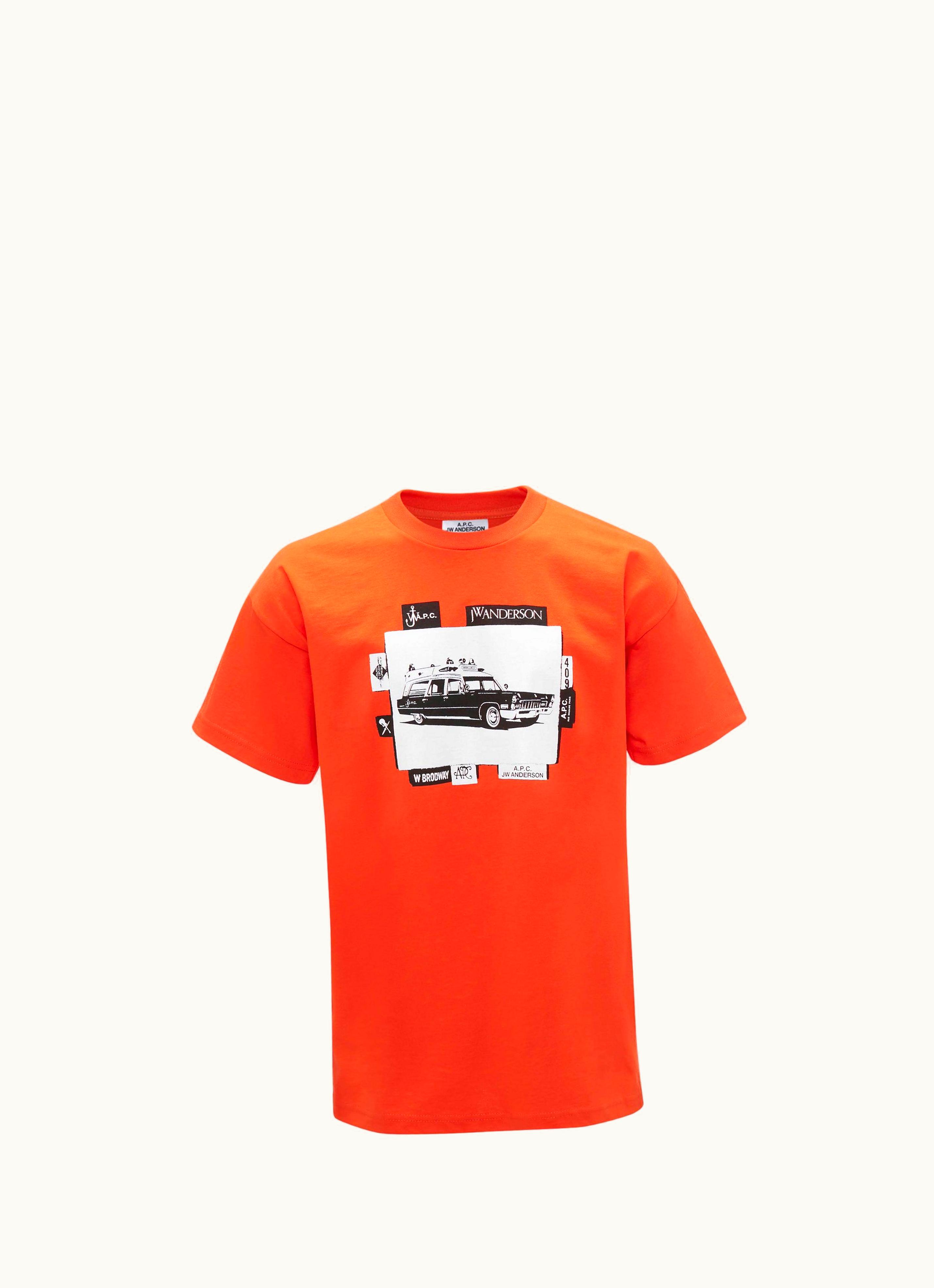 JW Anderson A.P.C. X JW Anderson - Tee Shirt Jo - Classic Fit T-SHIRT In Orange