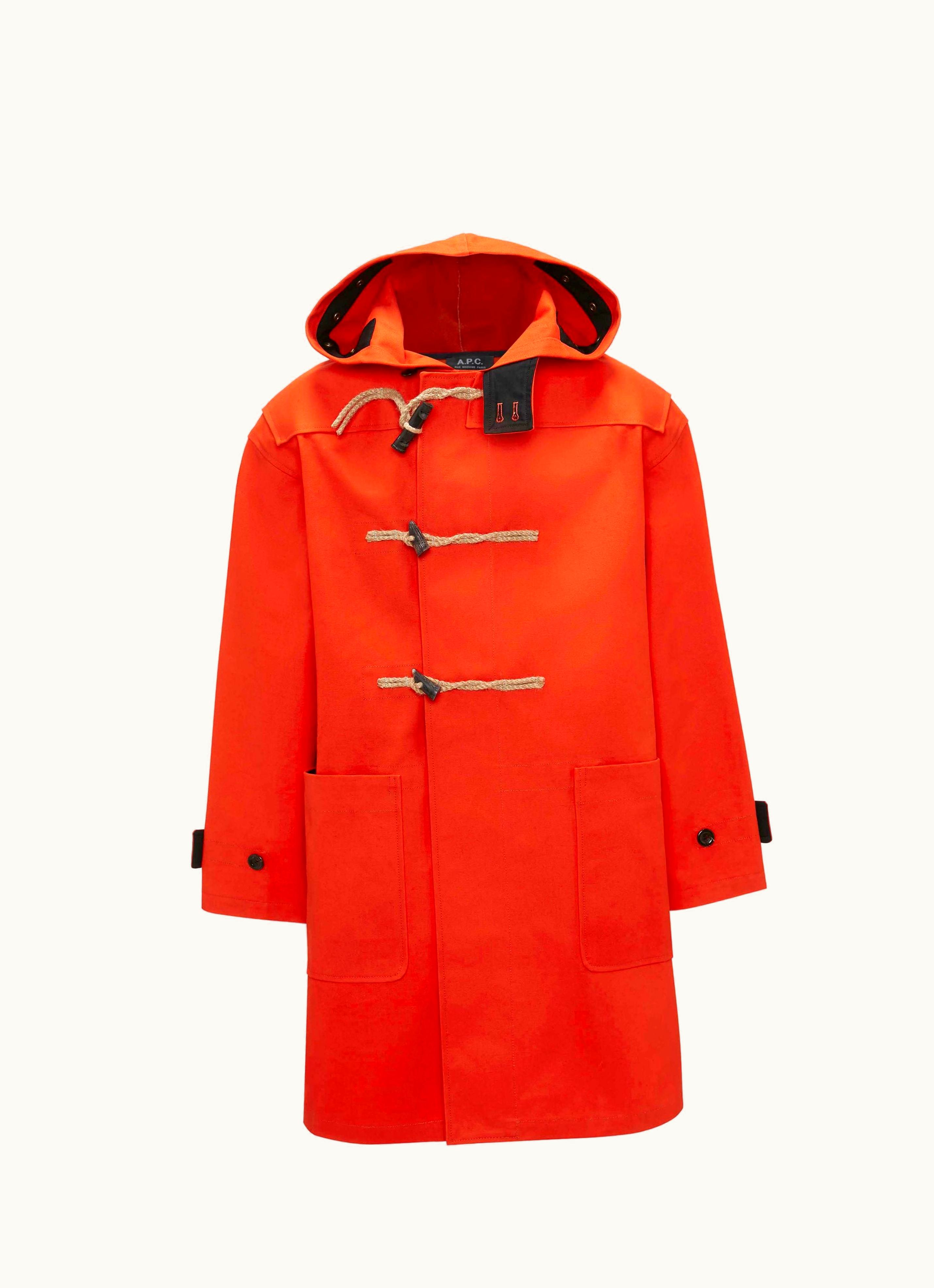 JW Anderson A.P.C. X JW Anderson - Manteau Colin - Duffle Coat In Orange