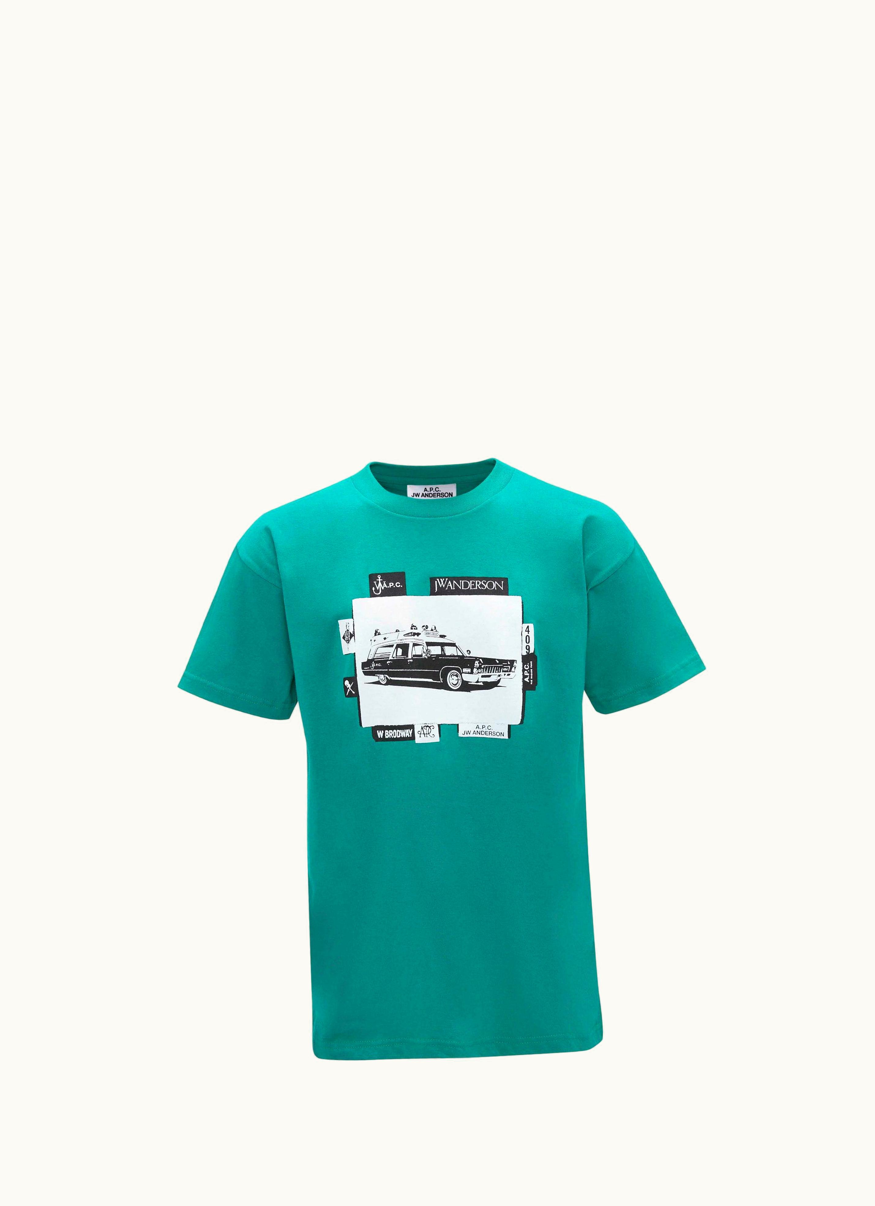 JW Anderson A.P.C. X JW Anderson - Tee Shirt Jo - Classic Fit T-SHIRT In Green