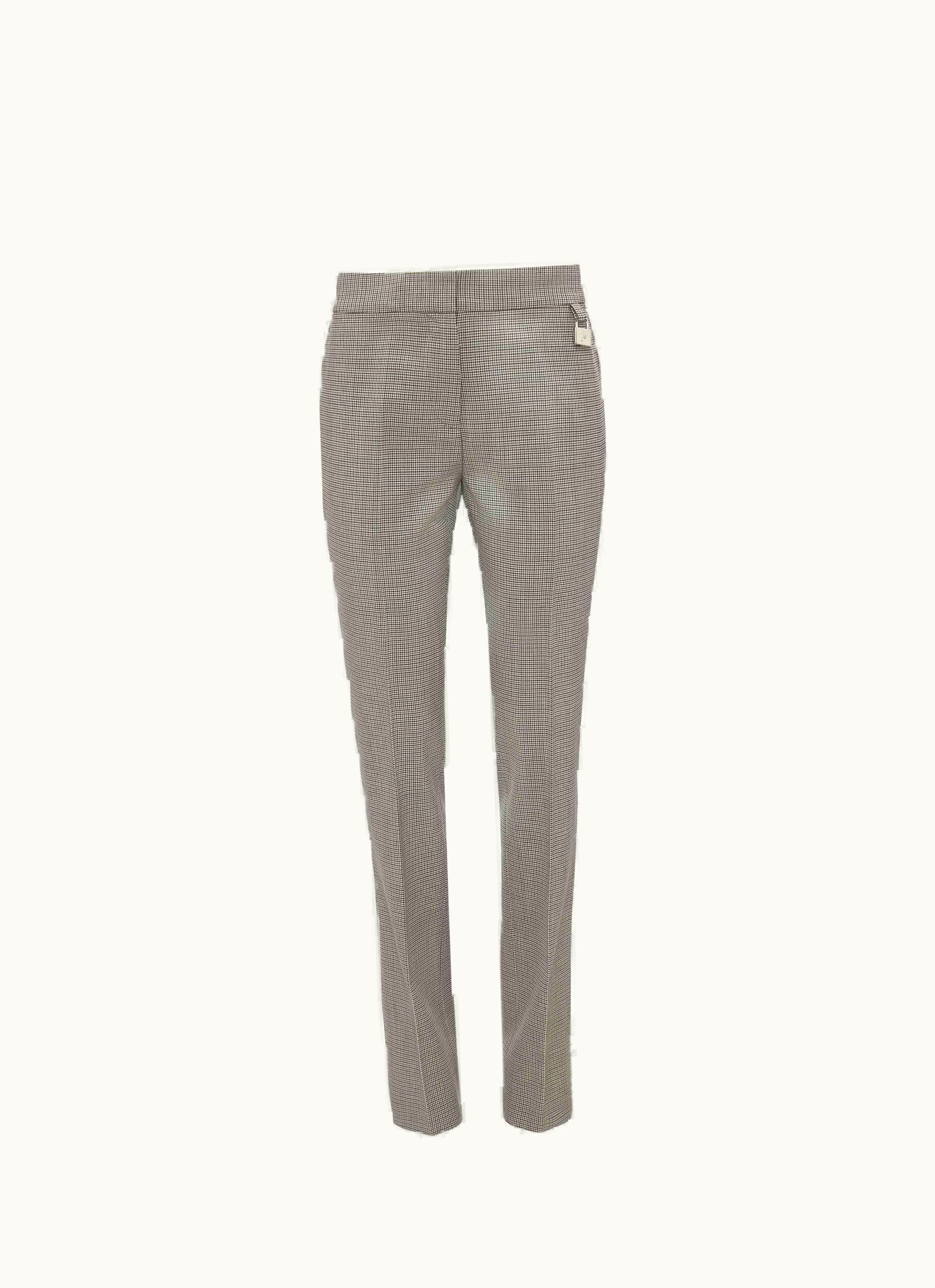JW Anderson JW Anderson Check Slim Leg Trousers In White