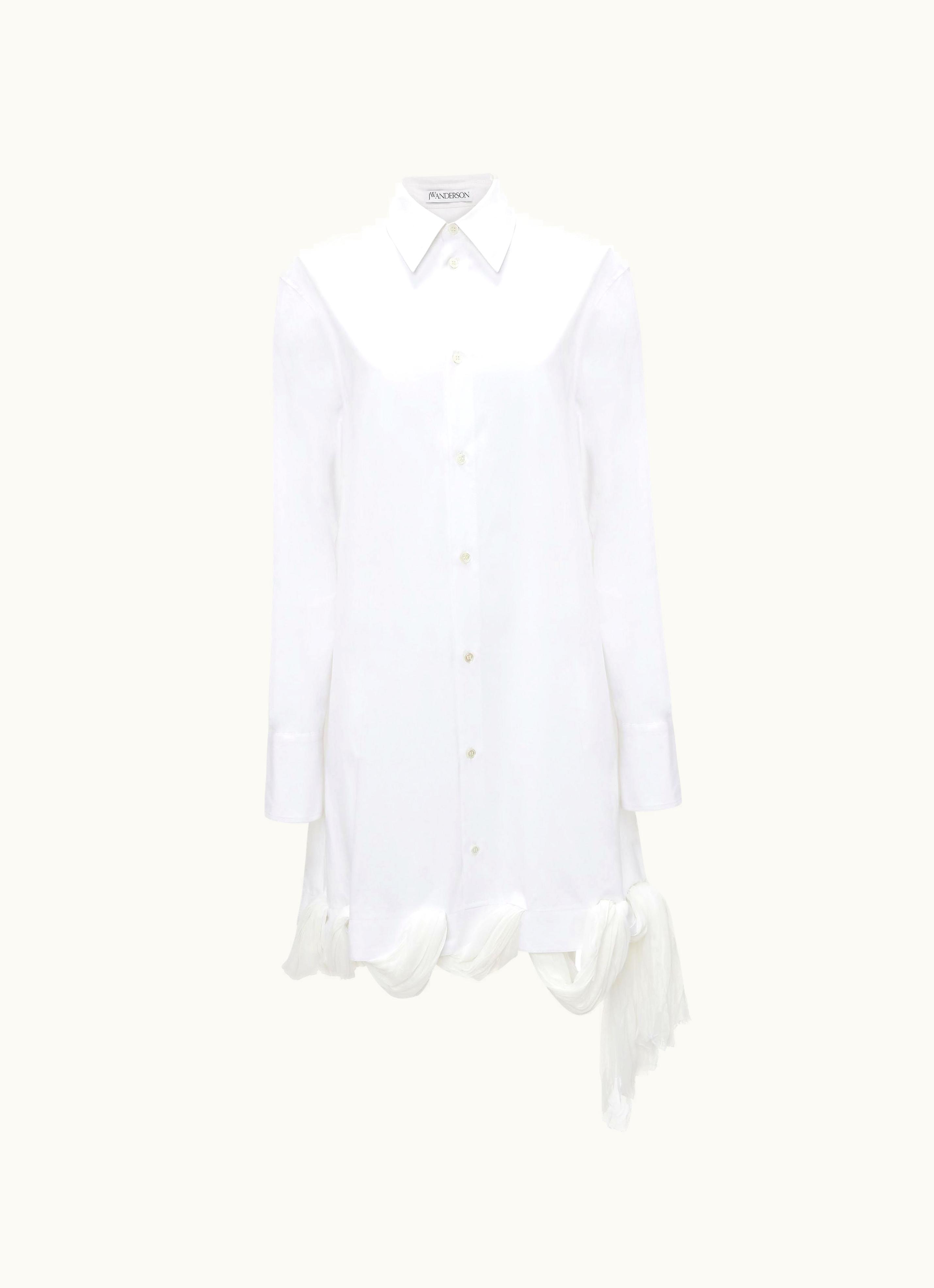 JW Anderson JW Anderson Loop Hem Shirt Dress In White