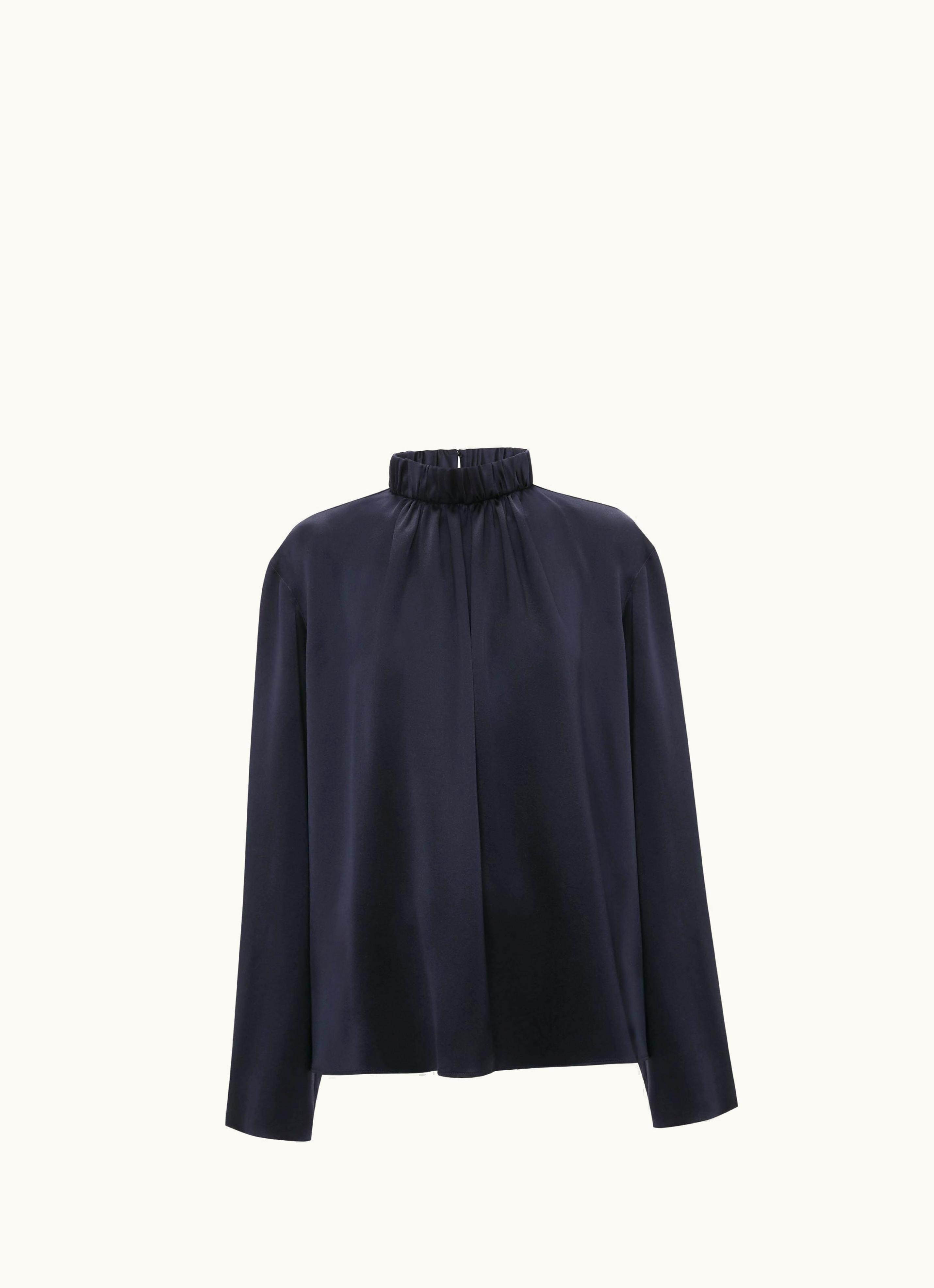 JW Anderson JW Anderson High Neck Gathered Top In Blue