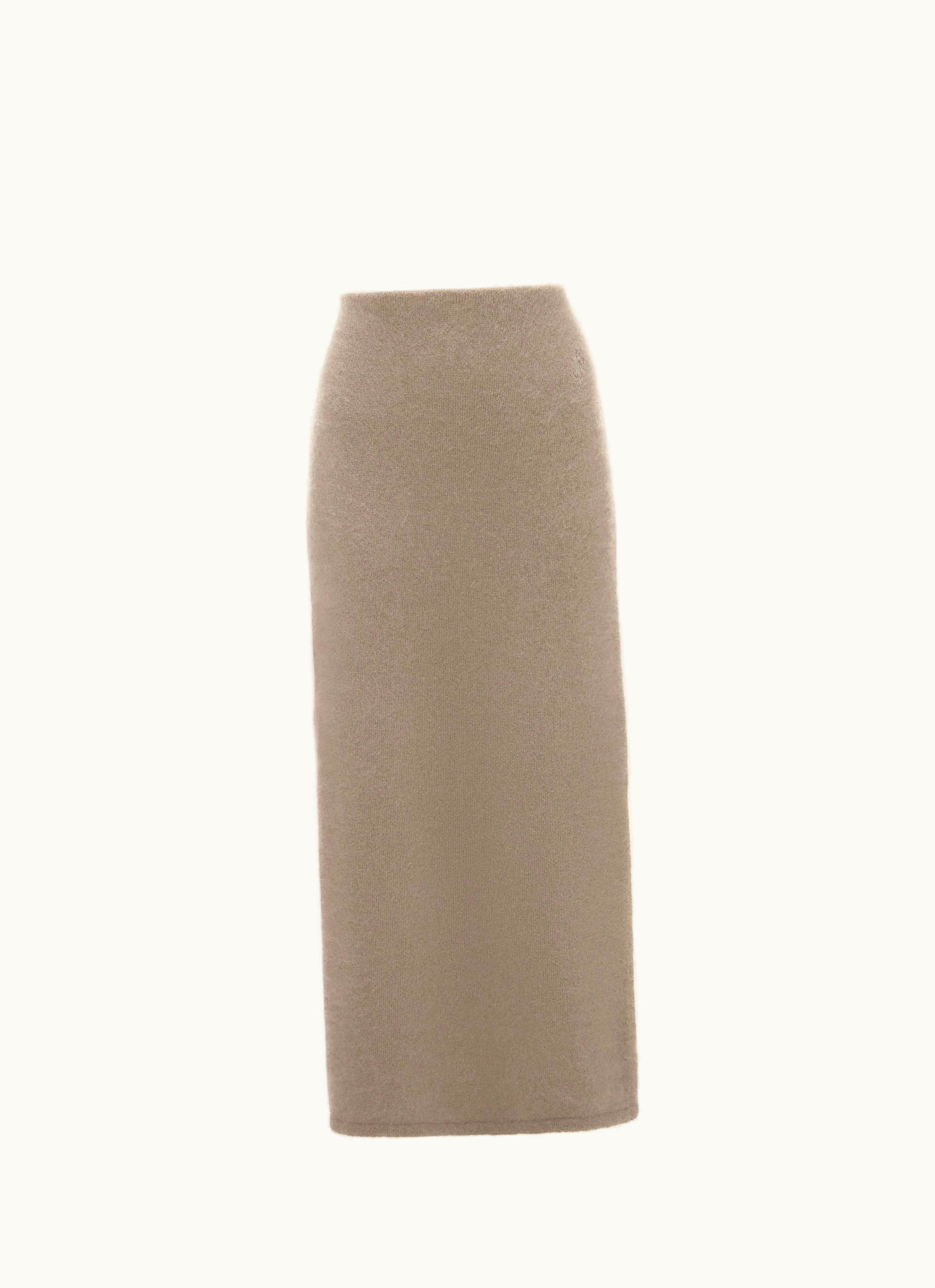 JW Anderson JW Anderson Side Slit Tube Skirt In Neutrals