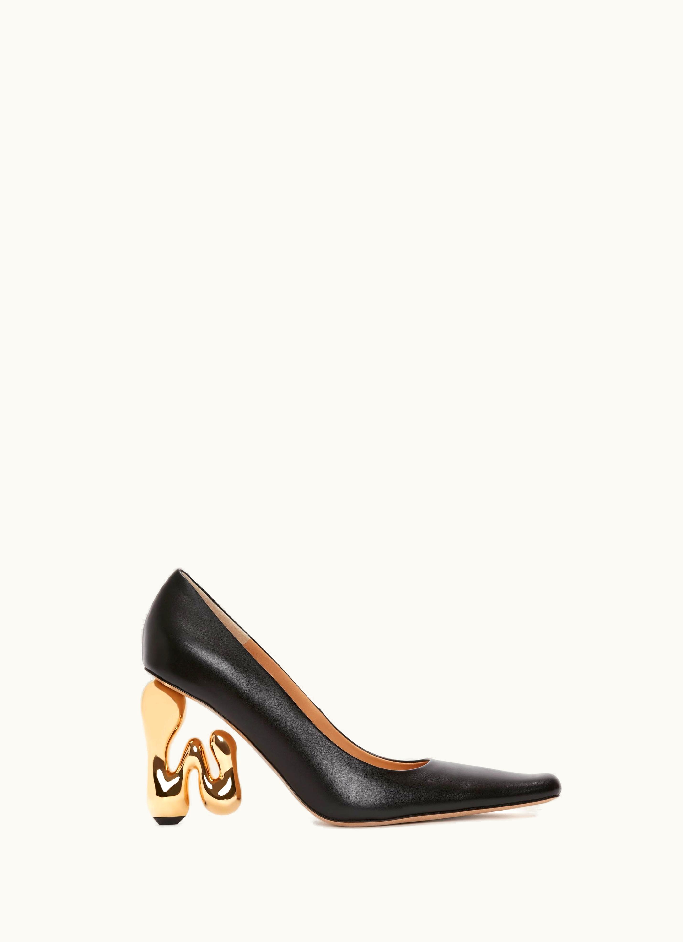JW Anderson JW Anderson JW Bubble Heel Leather Pumps In 999 Black