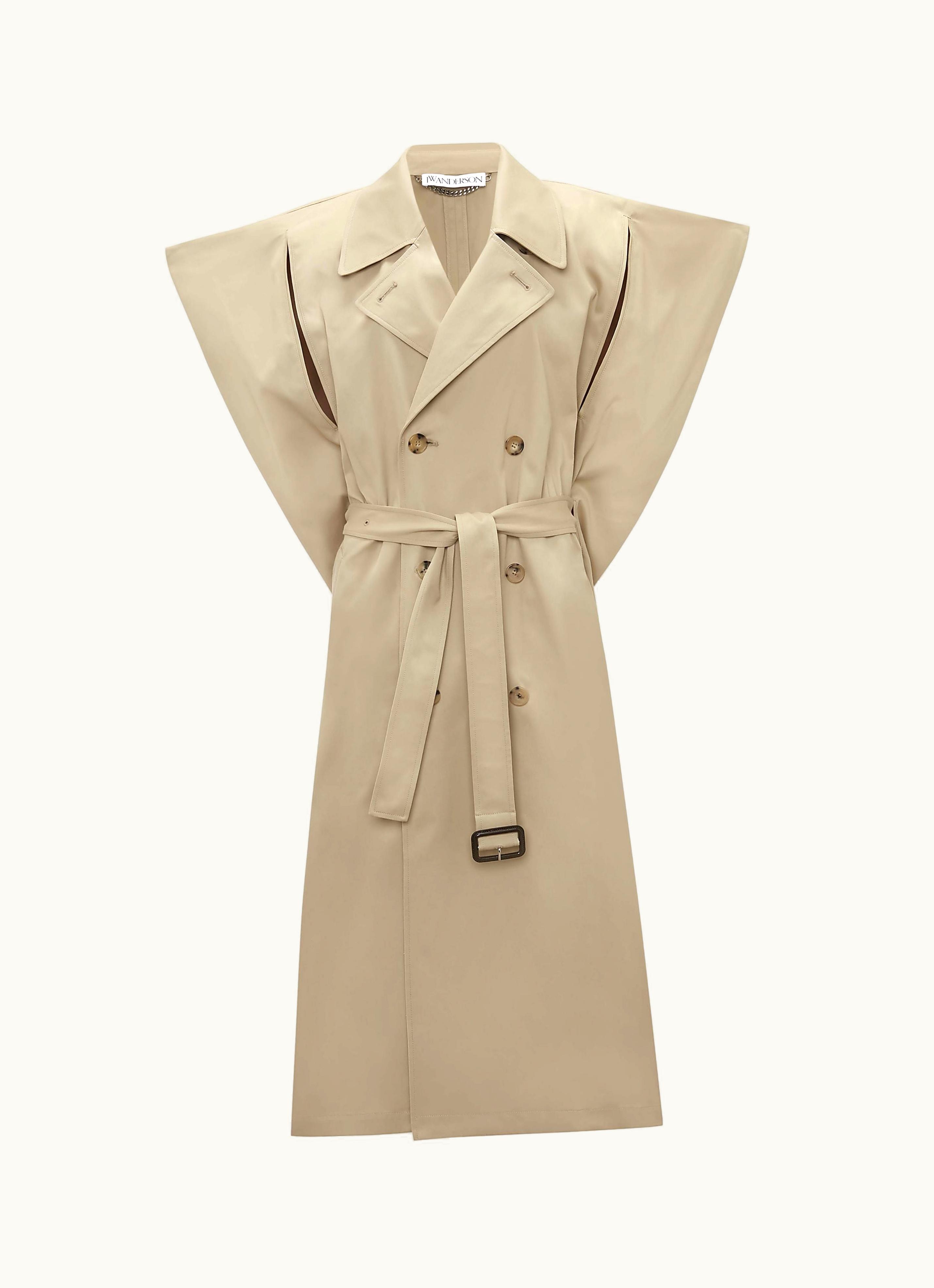 JW Anderson JW Anderson Sleeveless Kite Trench Coat In Neutrals