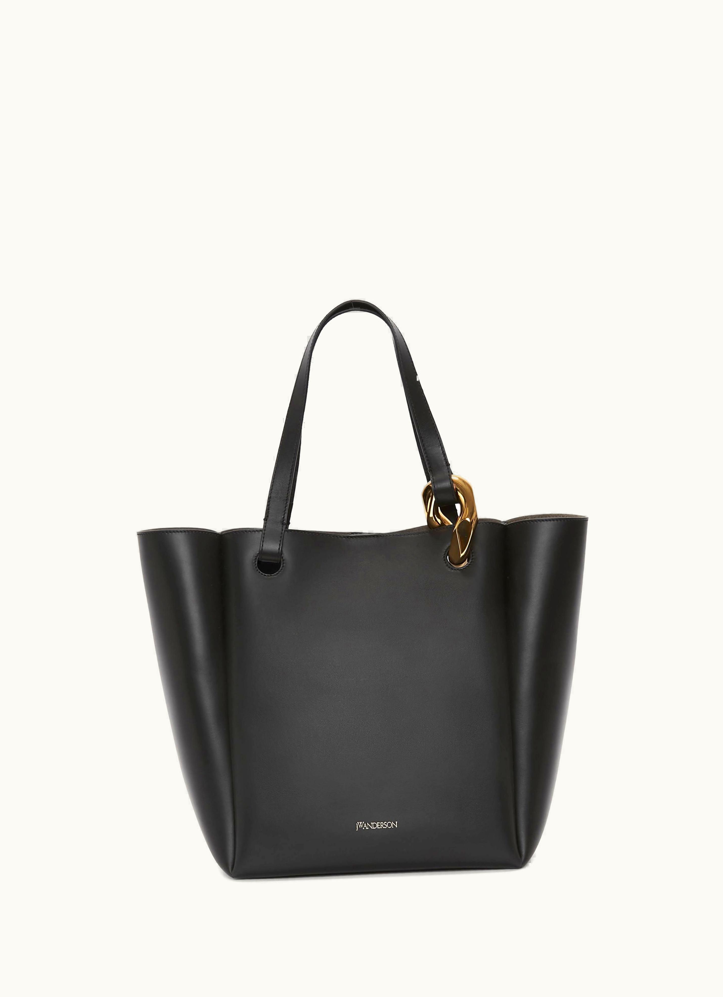 JW Anderson JW Anderson JWA Corner Tote - Leather Shoulder Bag In Black