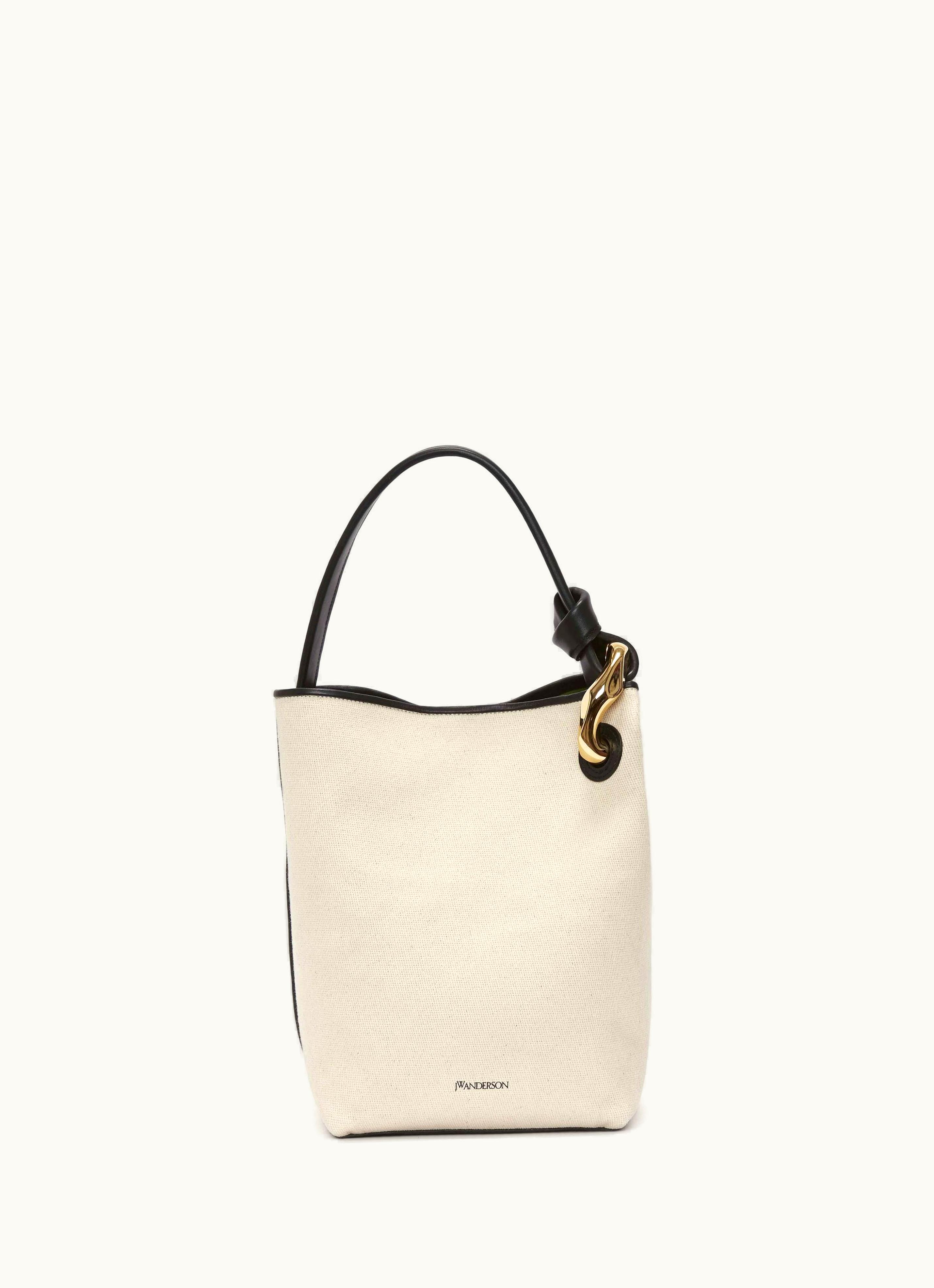 JW Anderson JW Anderson JWA Corner Bucket - Canvas Top Handle Bag In White