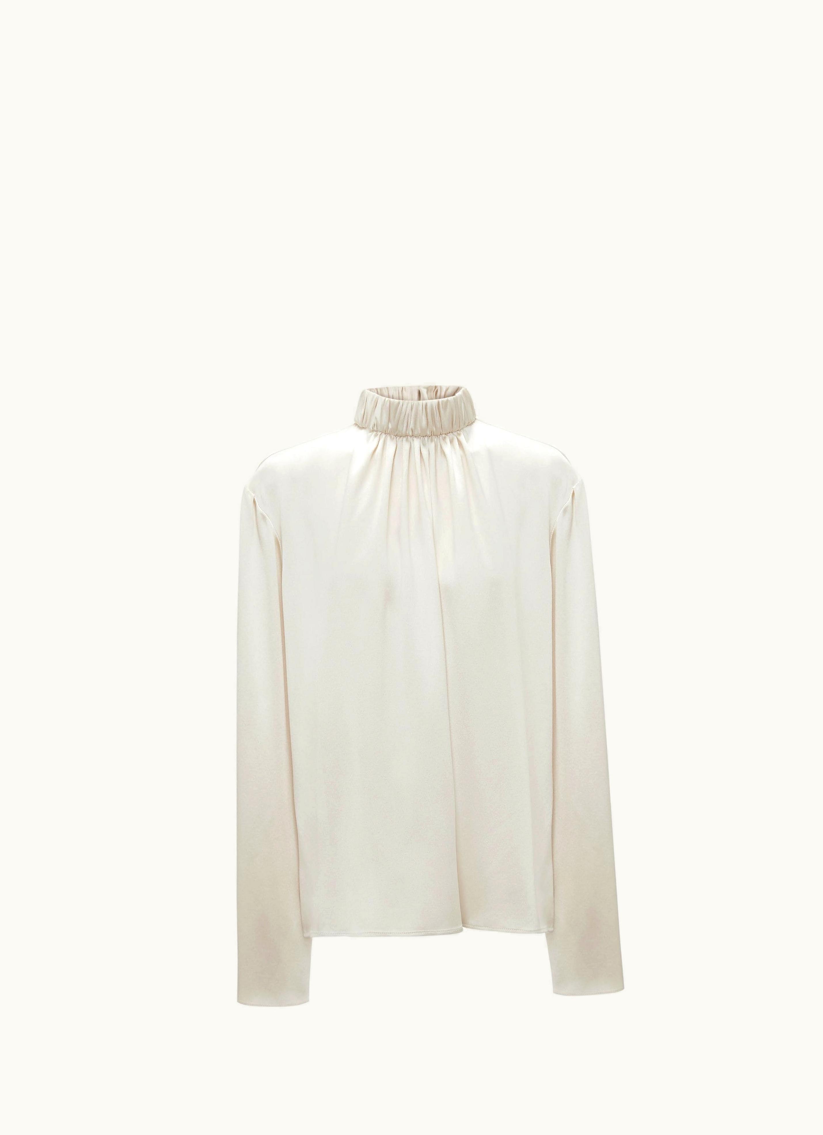 JW Anderson JW Anderson High Neck Gathered Top In Neutrals