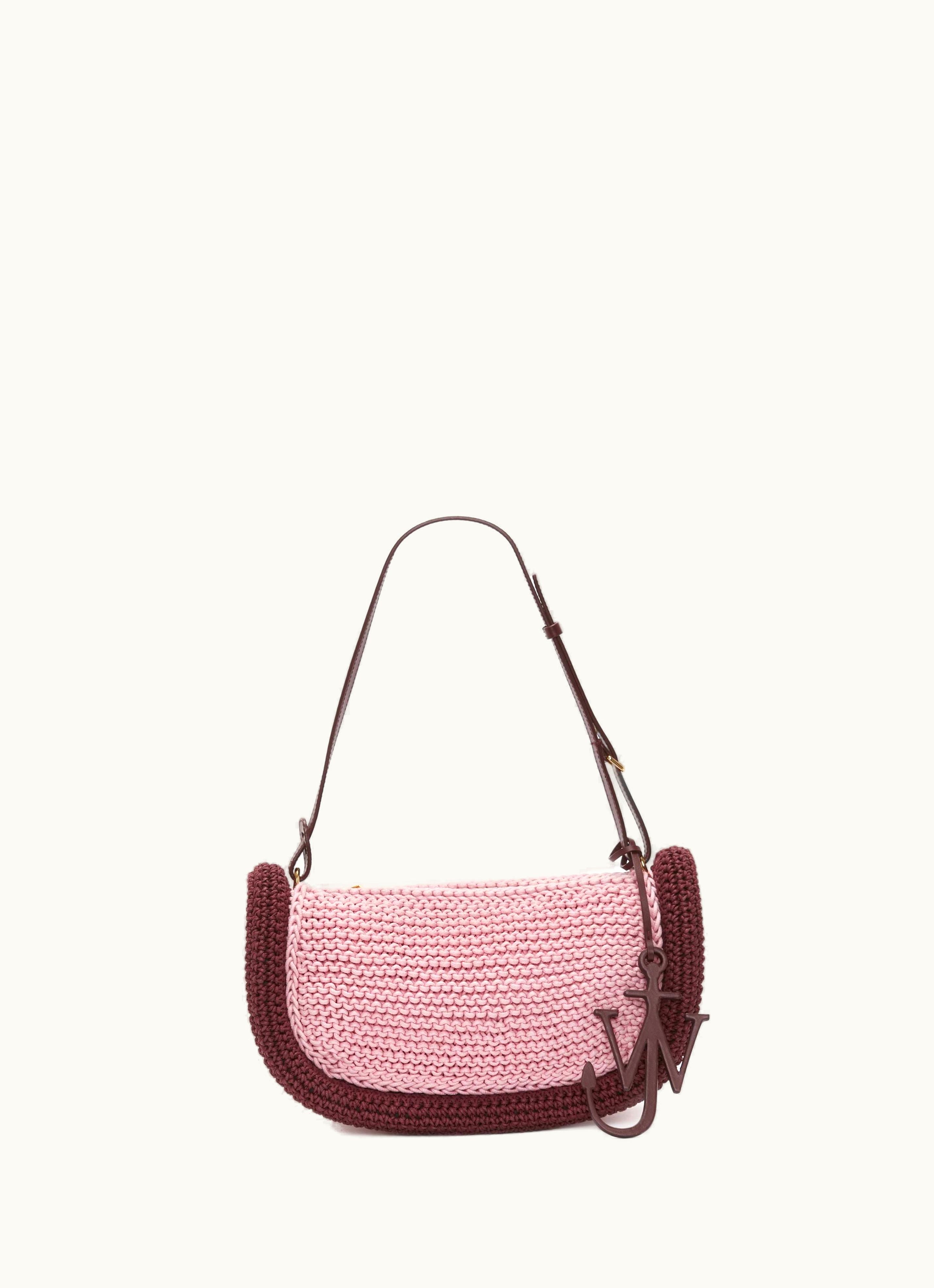 JW Anderson JW Anderson Bumper-15 - Crochet Shoulder Bag In Pink