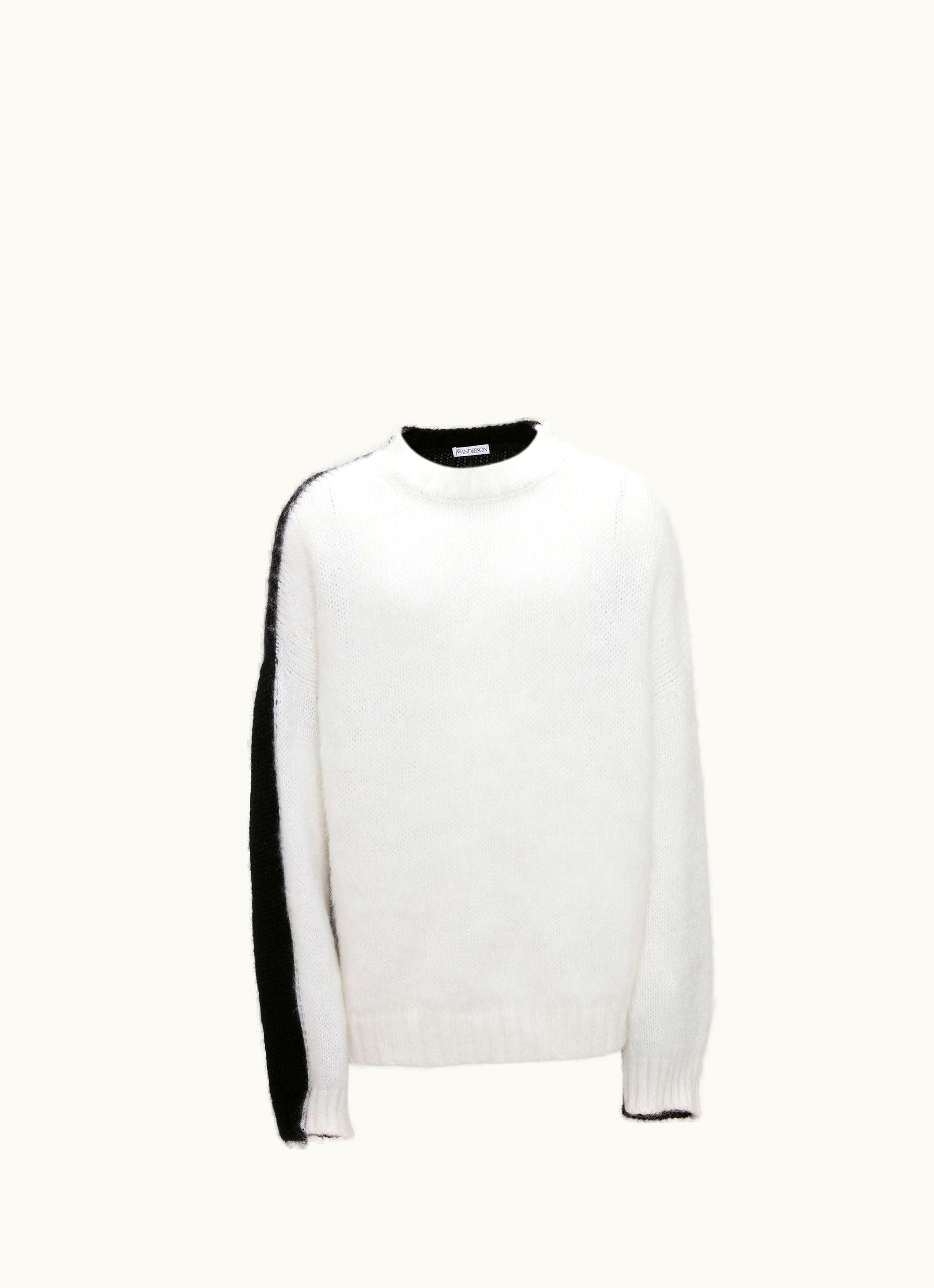 JW Anderson JW Anderson Colour Block Crewneck Jumper In White