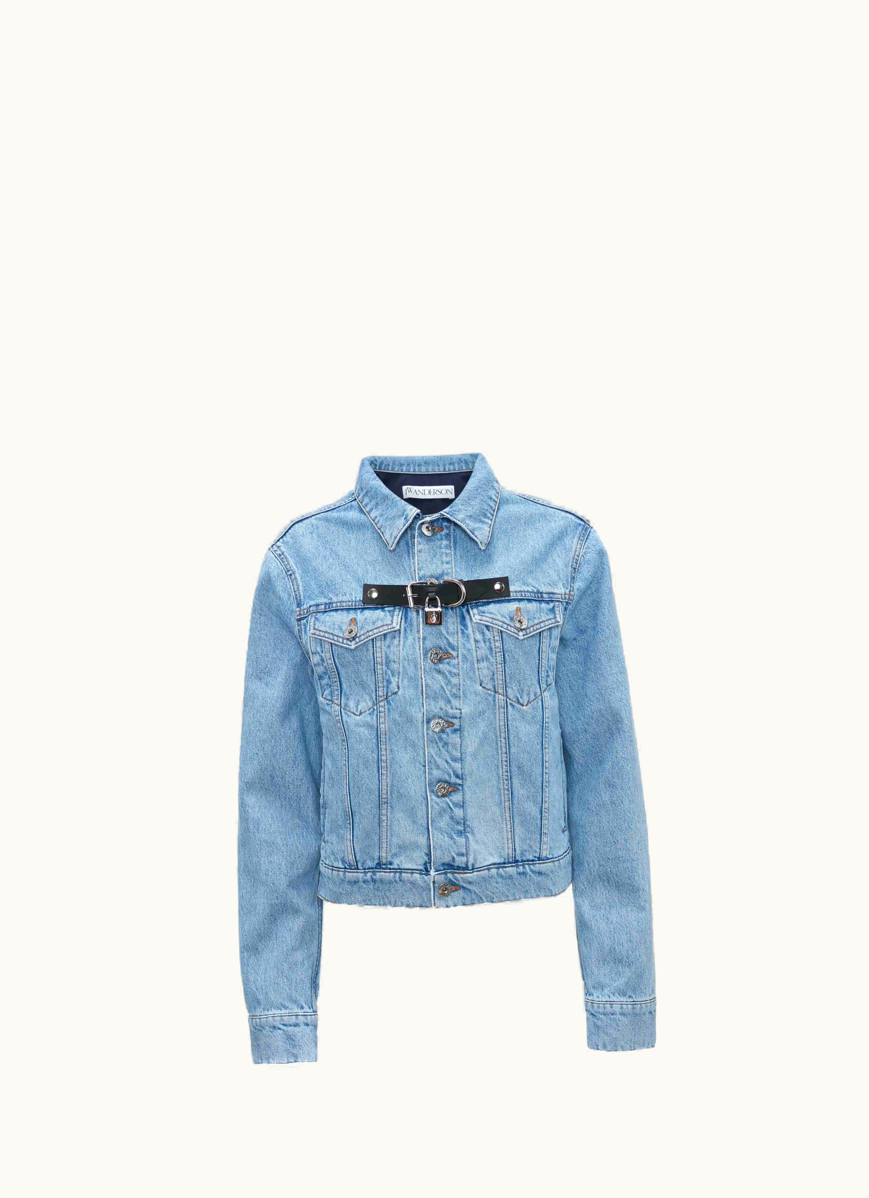 JW Anderson JW Anderson Padlock Strap Trucker Jacket In Blue