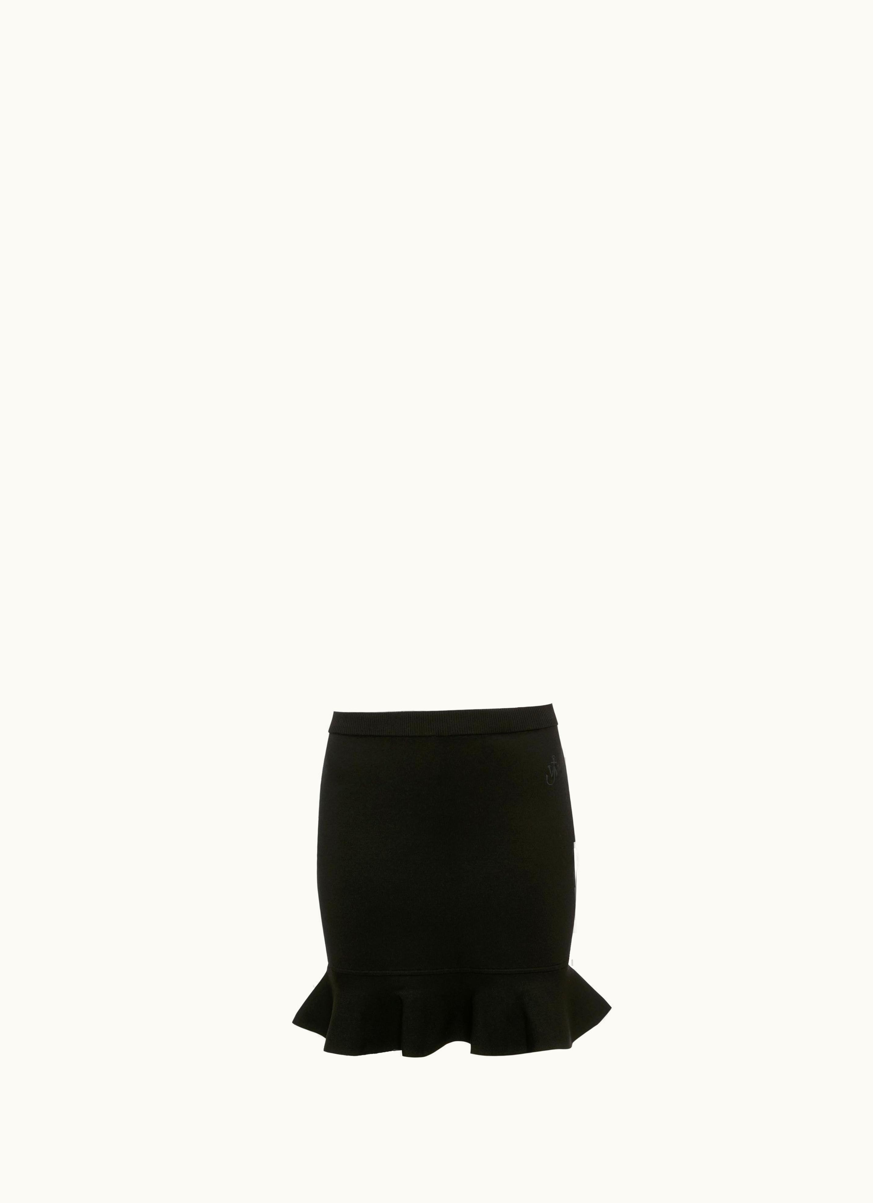 JW Anderson JW Anderson Ruffled Hem Mini Skirt In Black