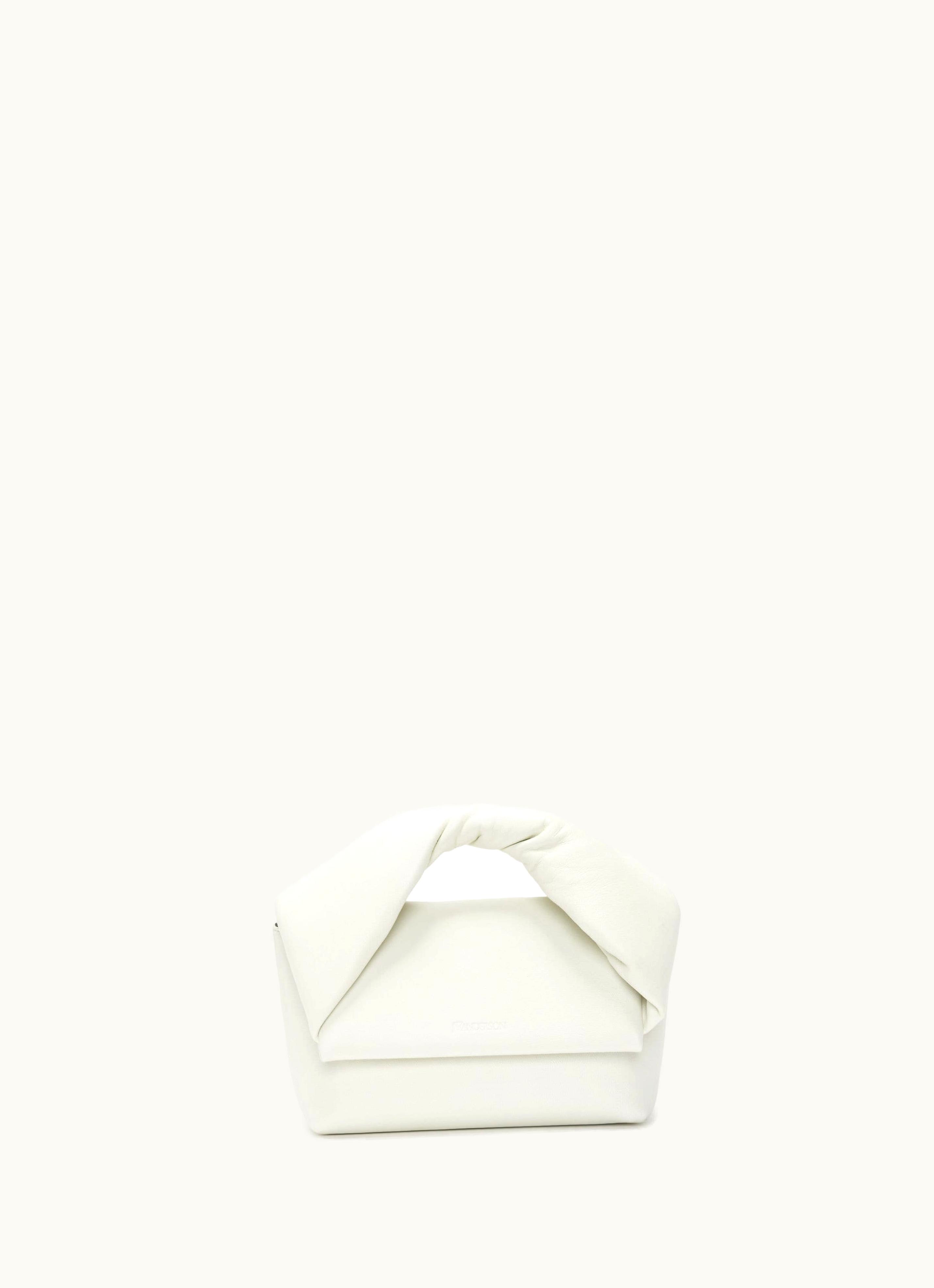 JW Anderson JW Anderson Medium Twister - Leather Top Handle Bag In White
