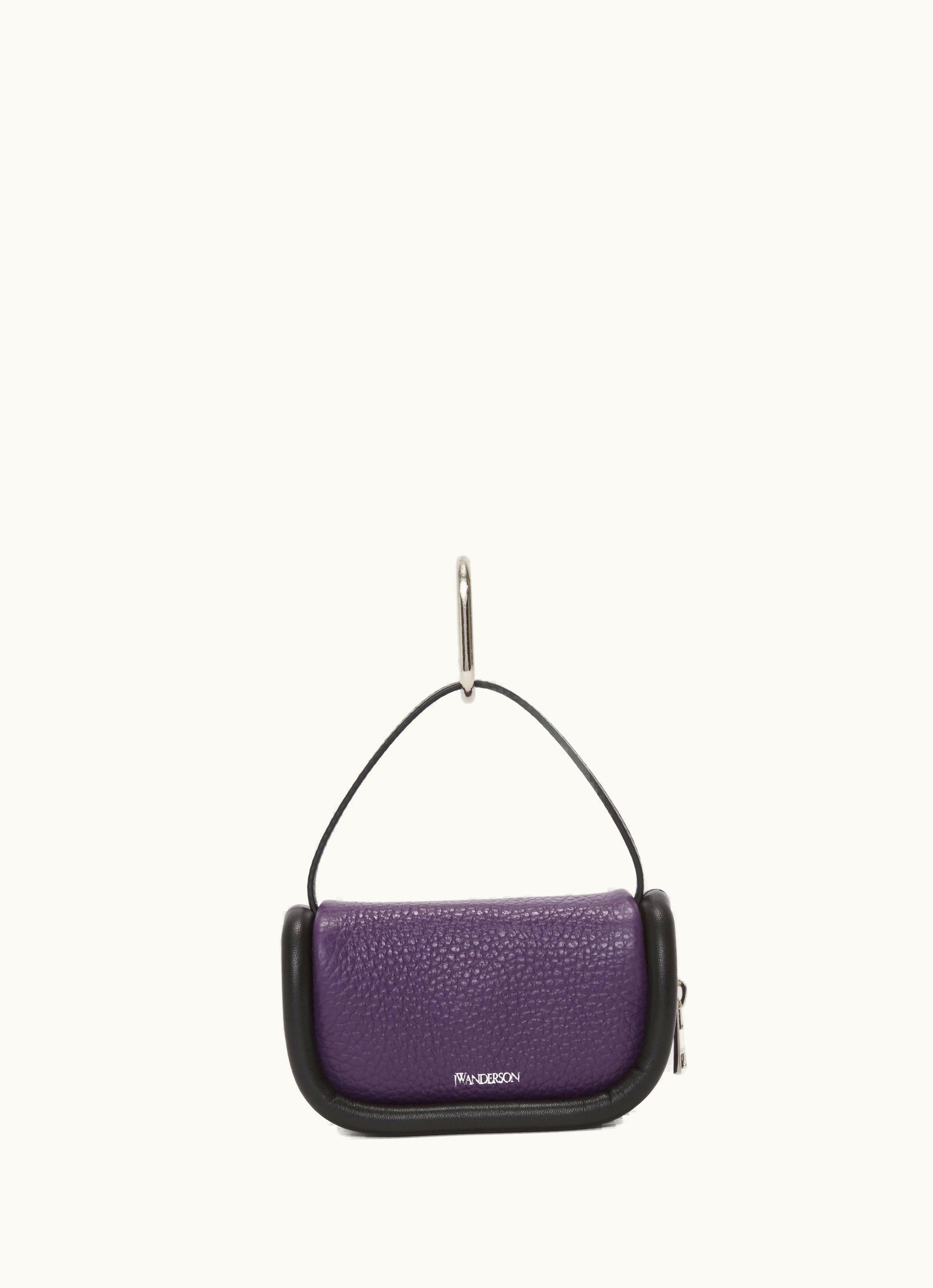 JW Anderson JW Anderson BUMPER-7 - Leather Micro Bag In Purple