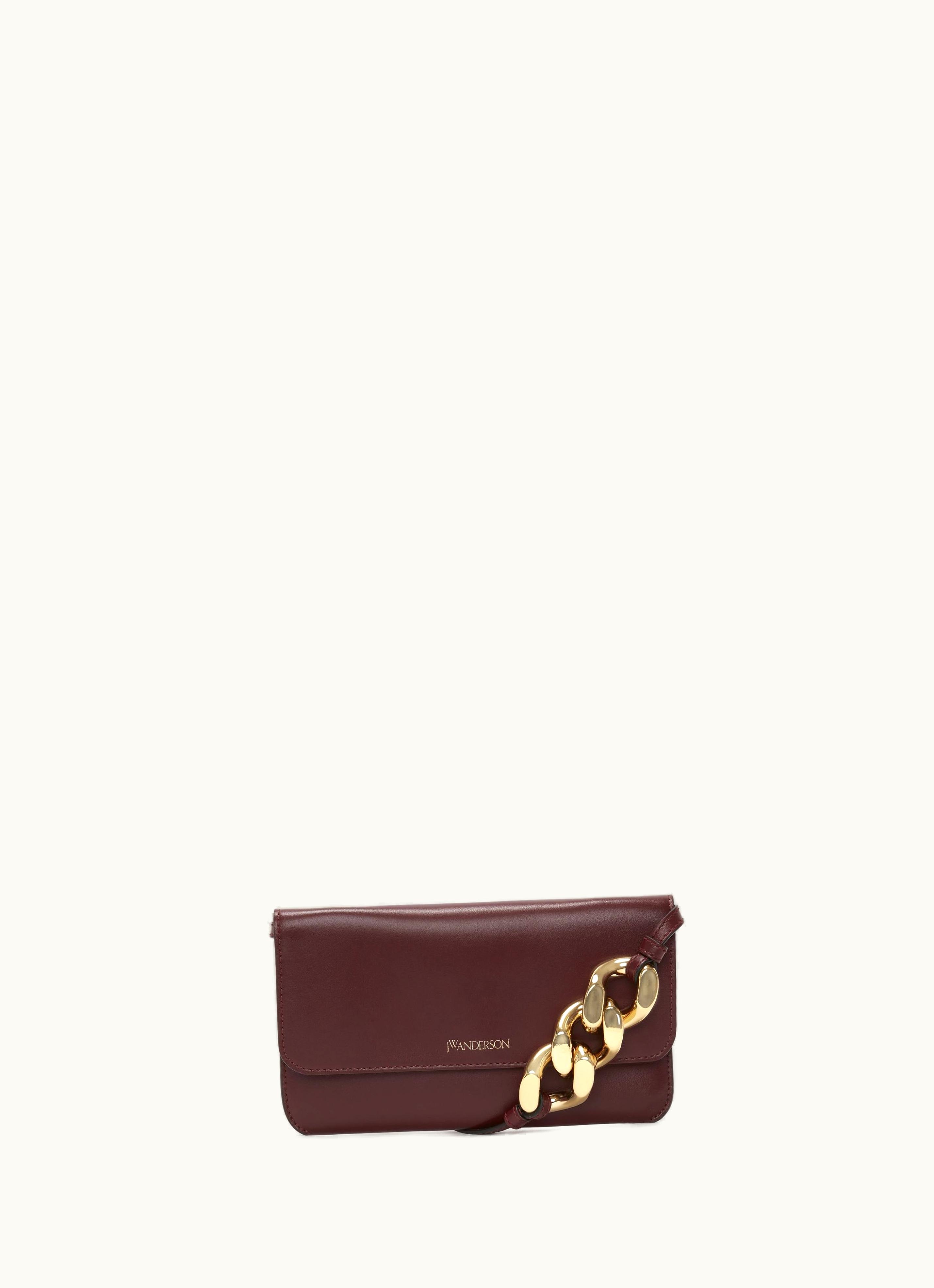 JW Anderson JW Anderson Leather Phone Chain Pouch In Red