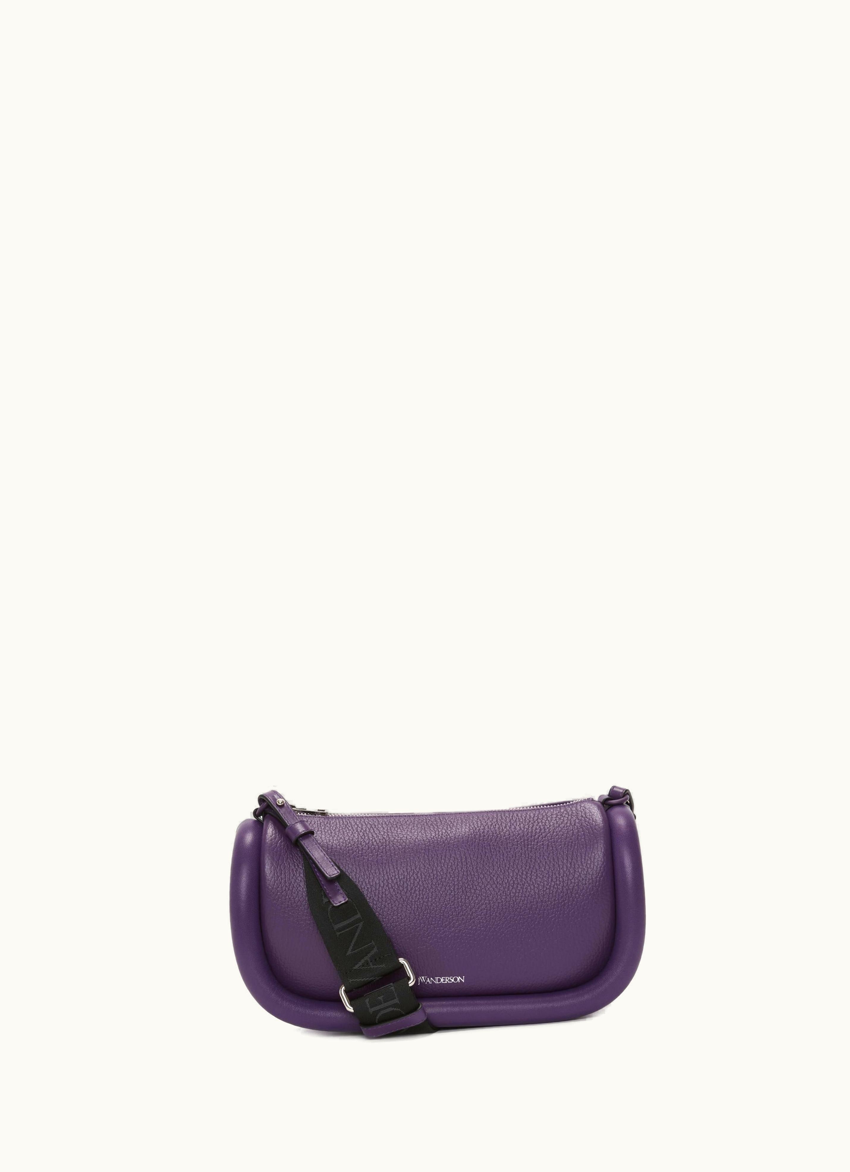 JW Anderson JW Anderson BUMPER-15 - Leather Crossbody Bag With Additional Webbing Strap In Purple