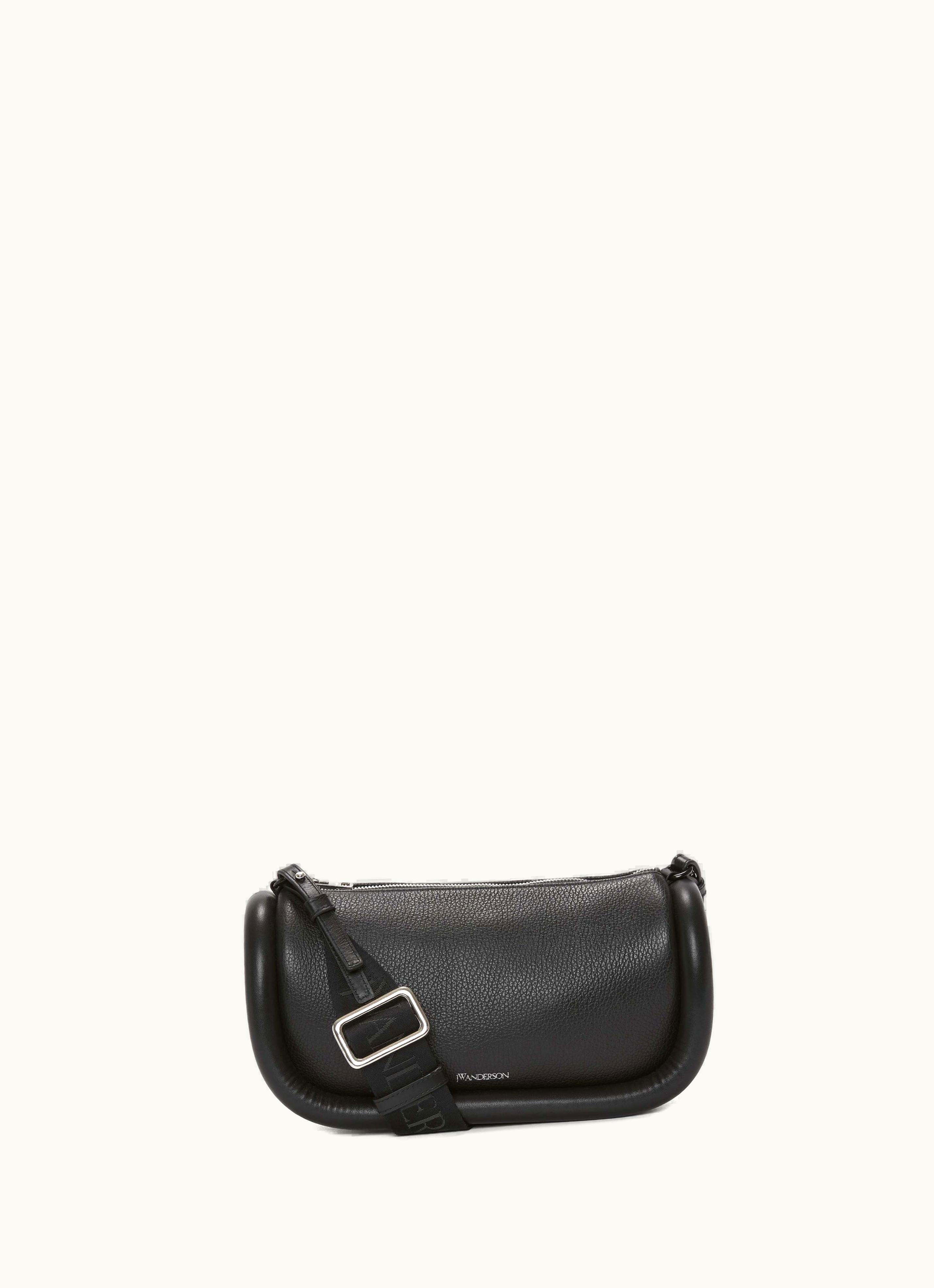 JW Anderson JW Anderson BUMPER-15 - Leather Crossbody Bag With Additional Webbing Strap In Black