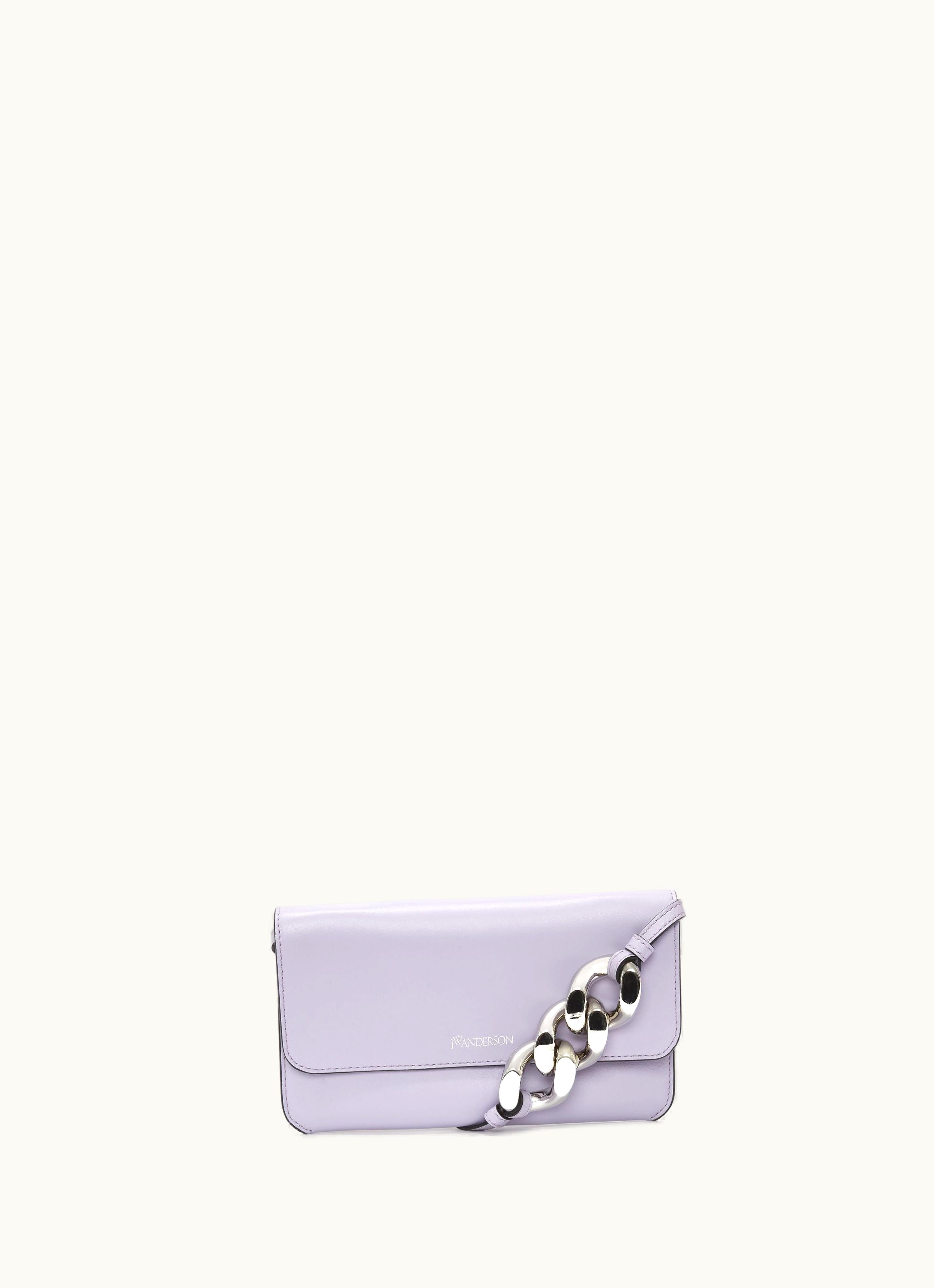 JW Anderson JW Anderson Leather Phone Chain Pouch In Purple