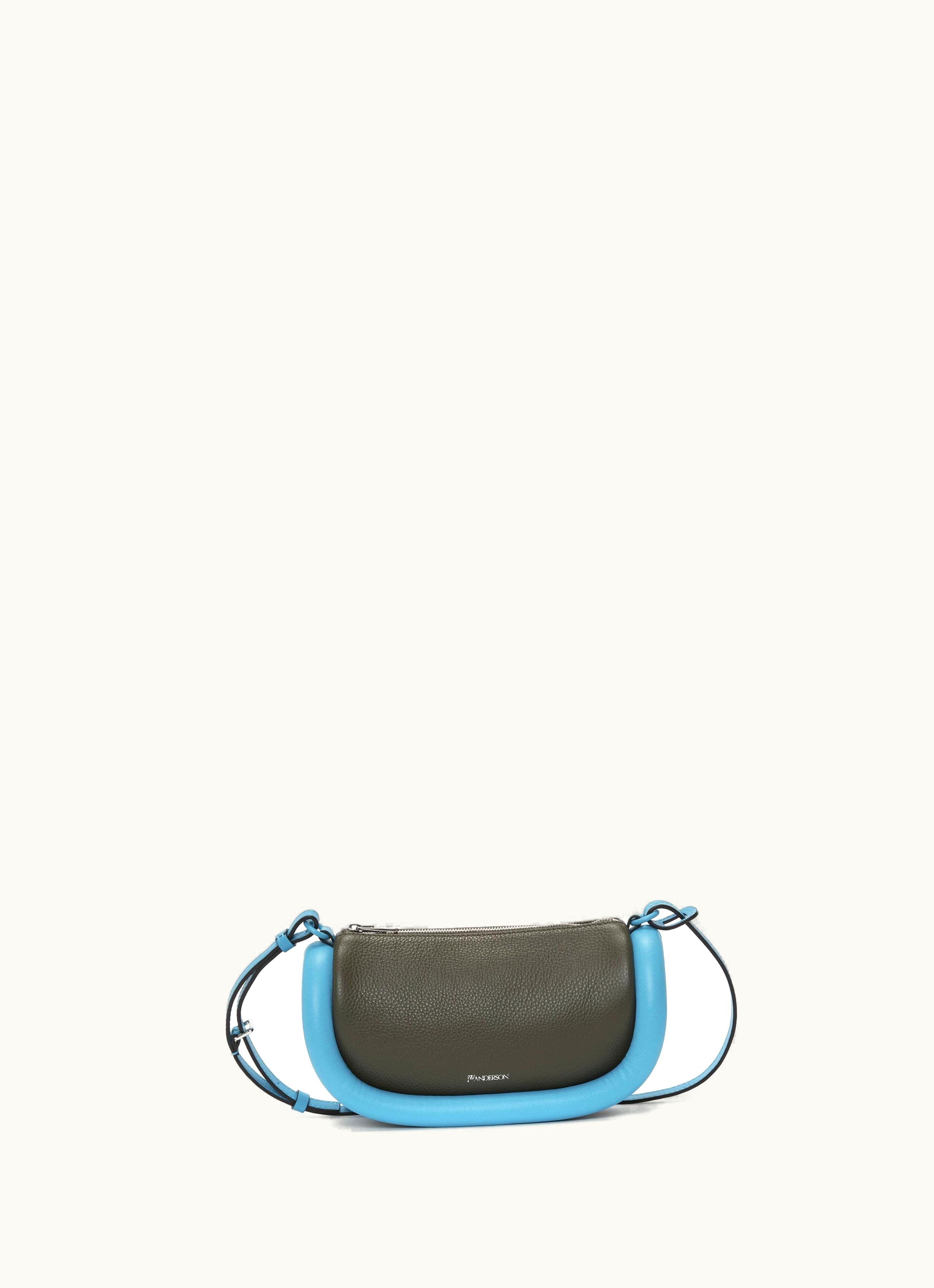 JW Anderson JW Anderson BUMPER-12 Leather Crossbody Bag In Dark Olive/Turquoise