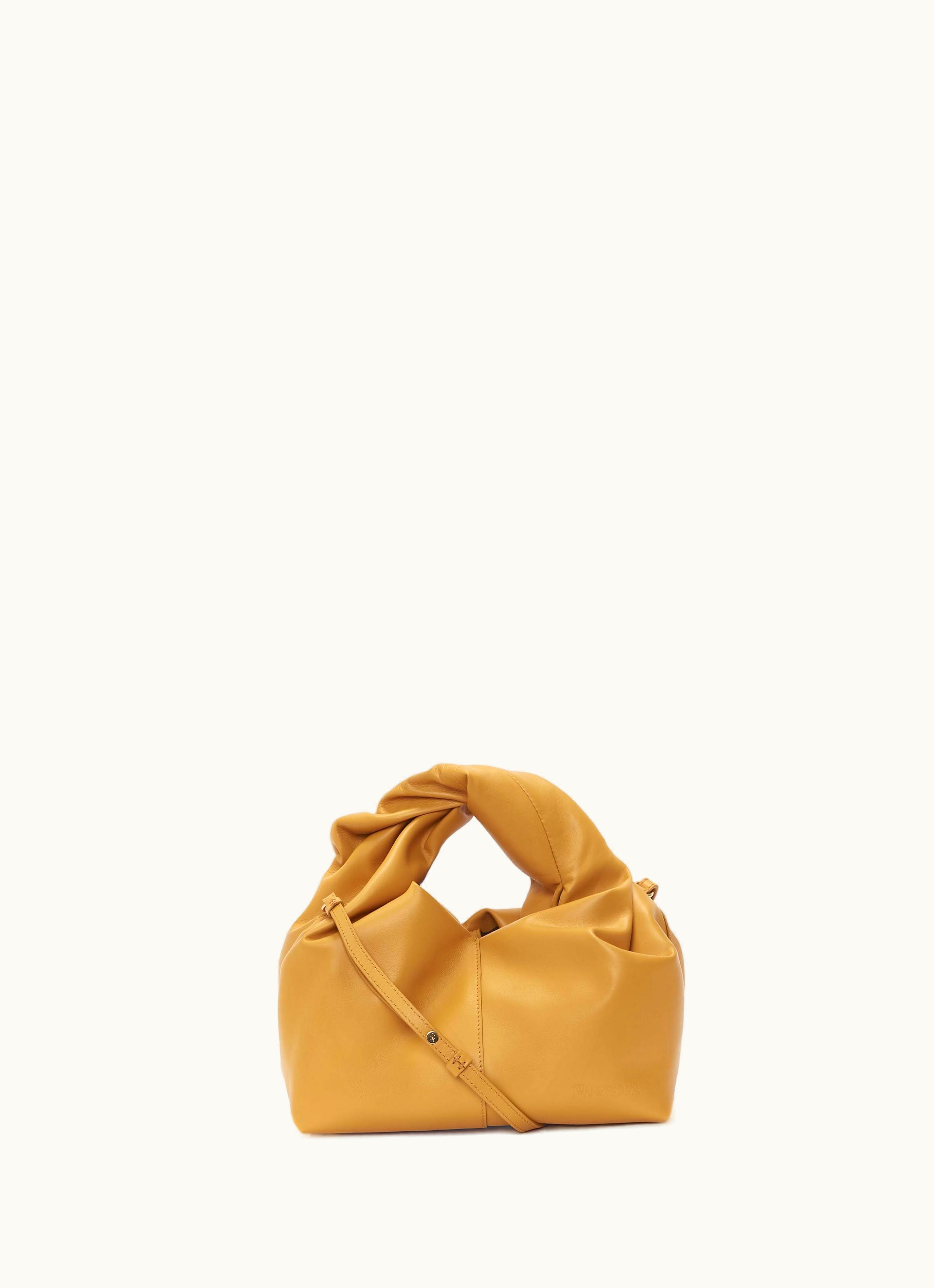 JW Anderson JW Anderson Mini Twister Hobo With Strap - Leather Crossbody Bag In Yellow