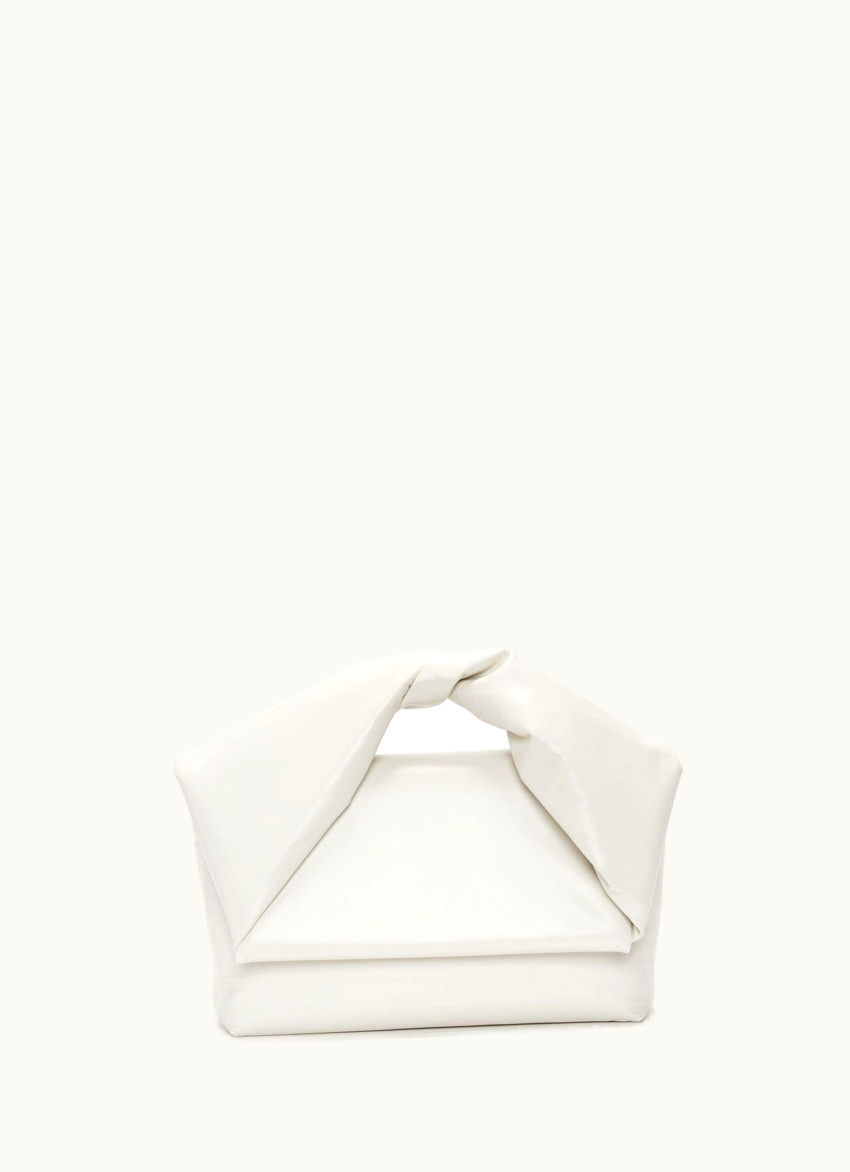 JW Anderson JW Anderson Large Twister - Leather Top Handle Bag In White