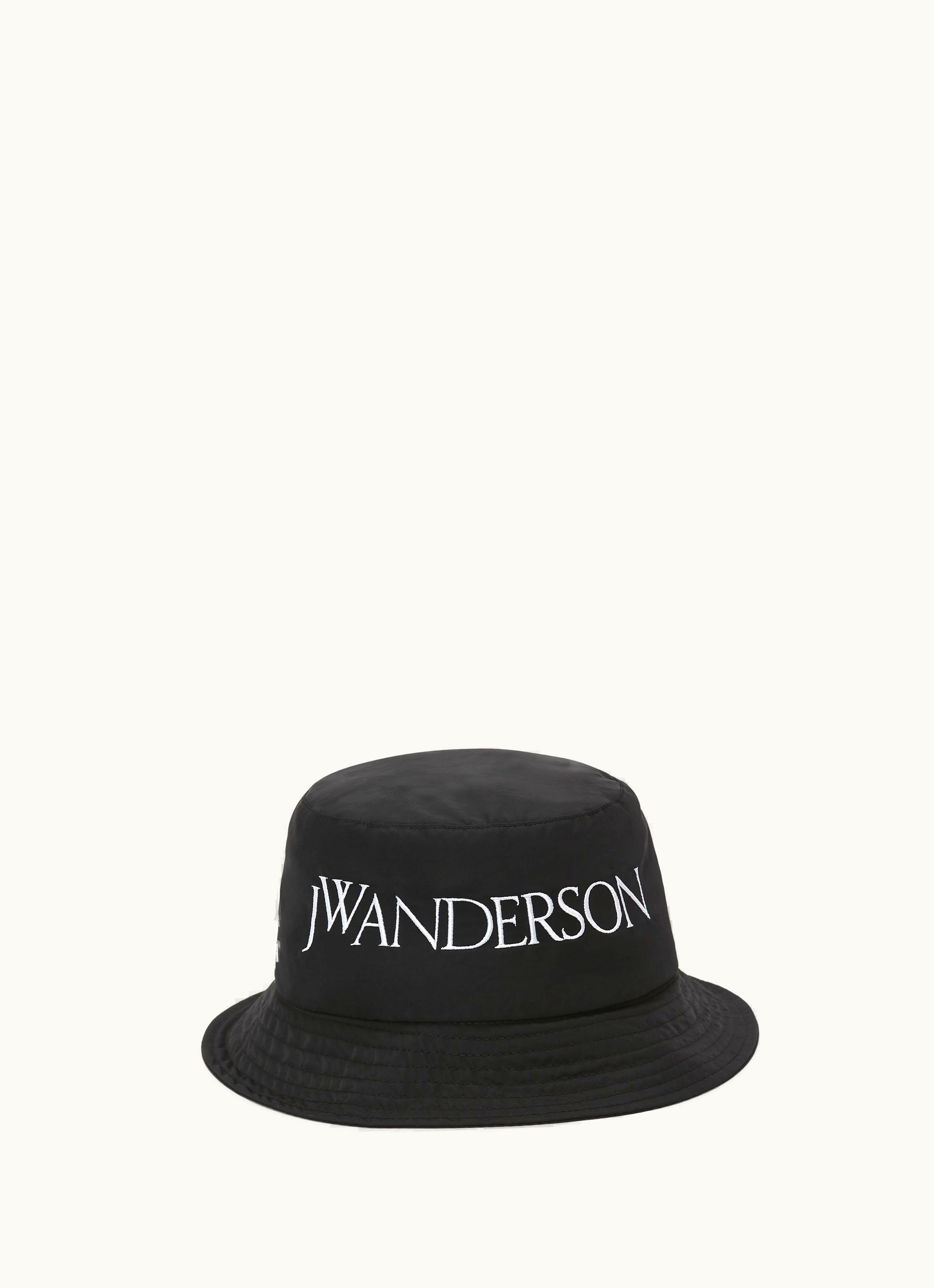 JW Anderson JW Anderson Logo Embroidered Bucket Hat in Black