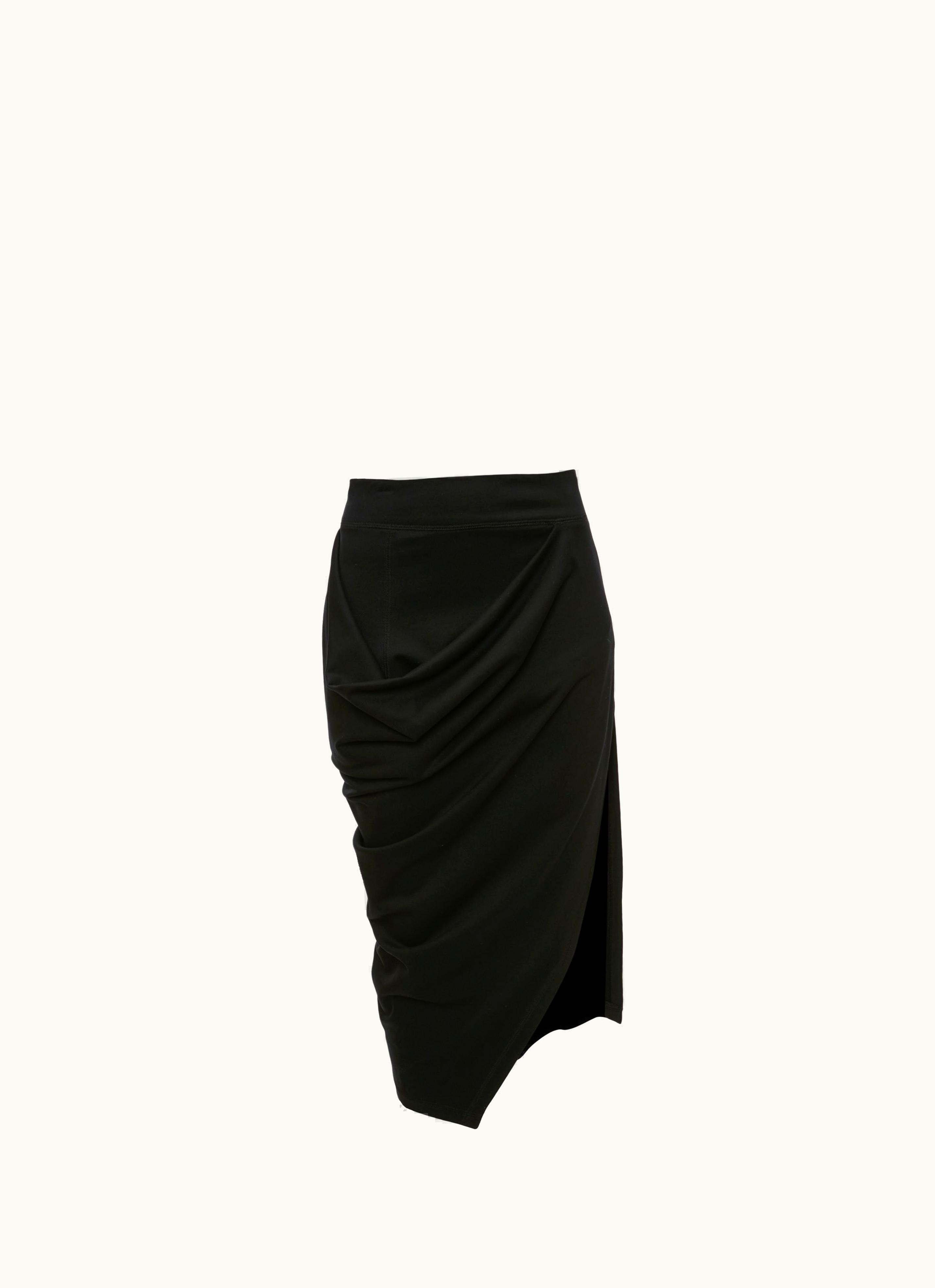 JW Anderson JW Anderson Asymmetric Draped Midi Skirt In Black