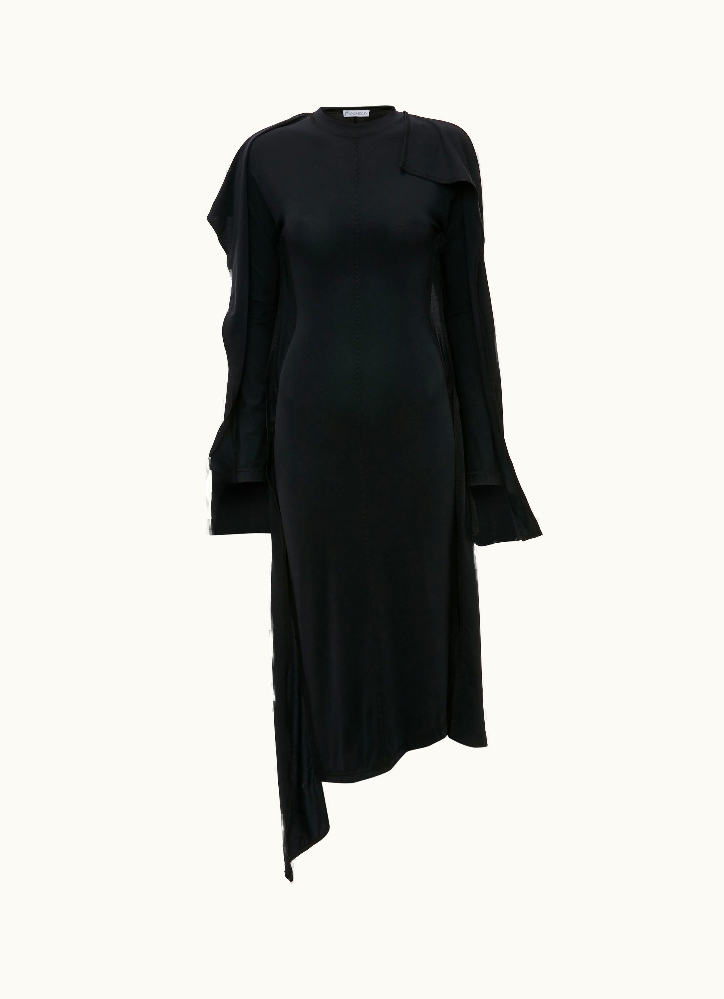 JW Anderson JW Anderson Long Sleeve Layered Dress In Black