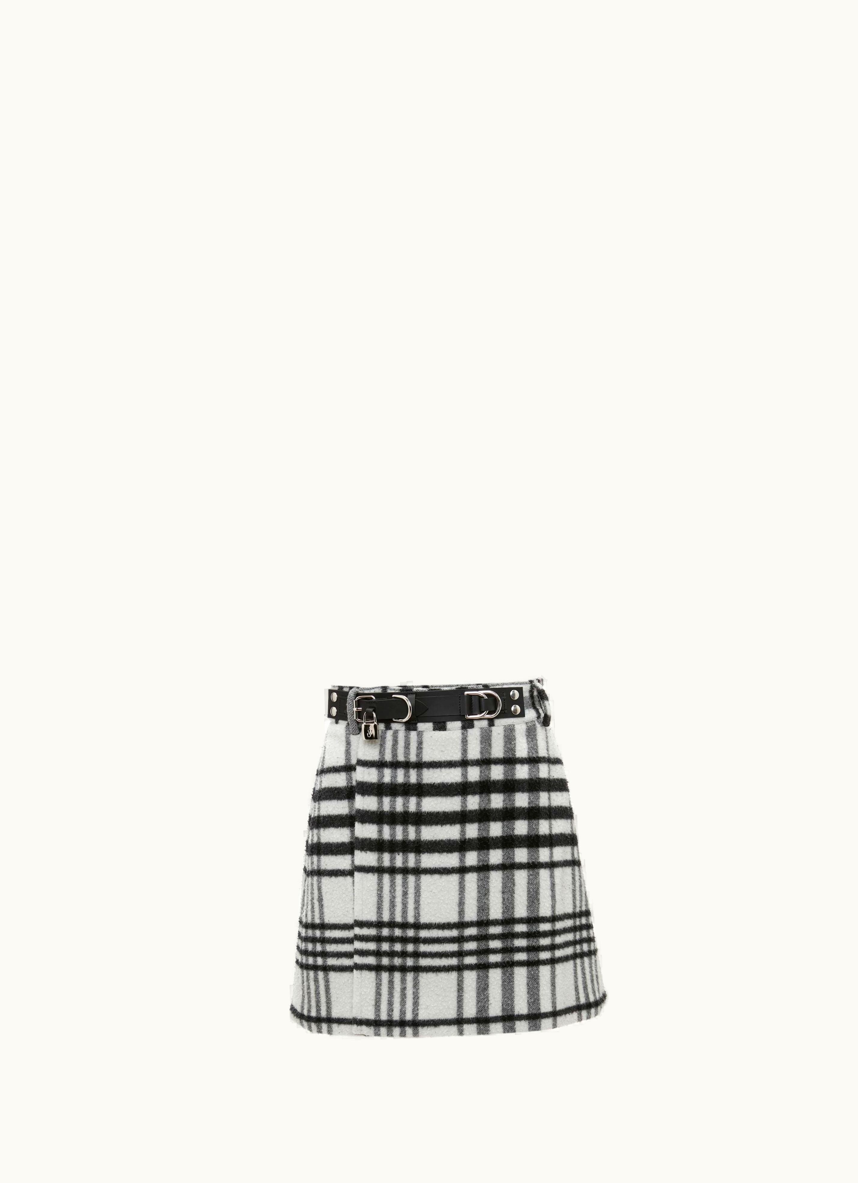 JW Anderson JW Anderson Padlock Strap Mini Skirt In White
