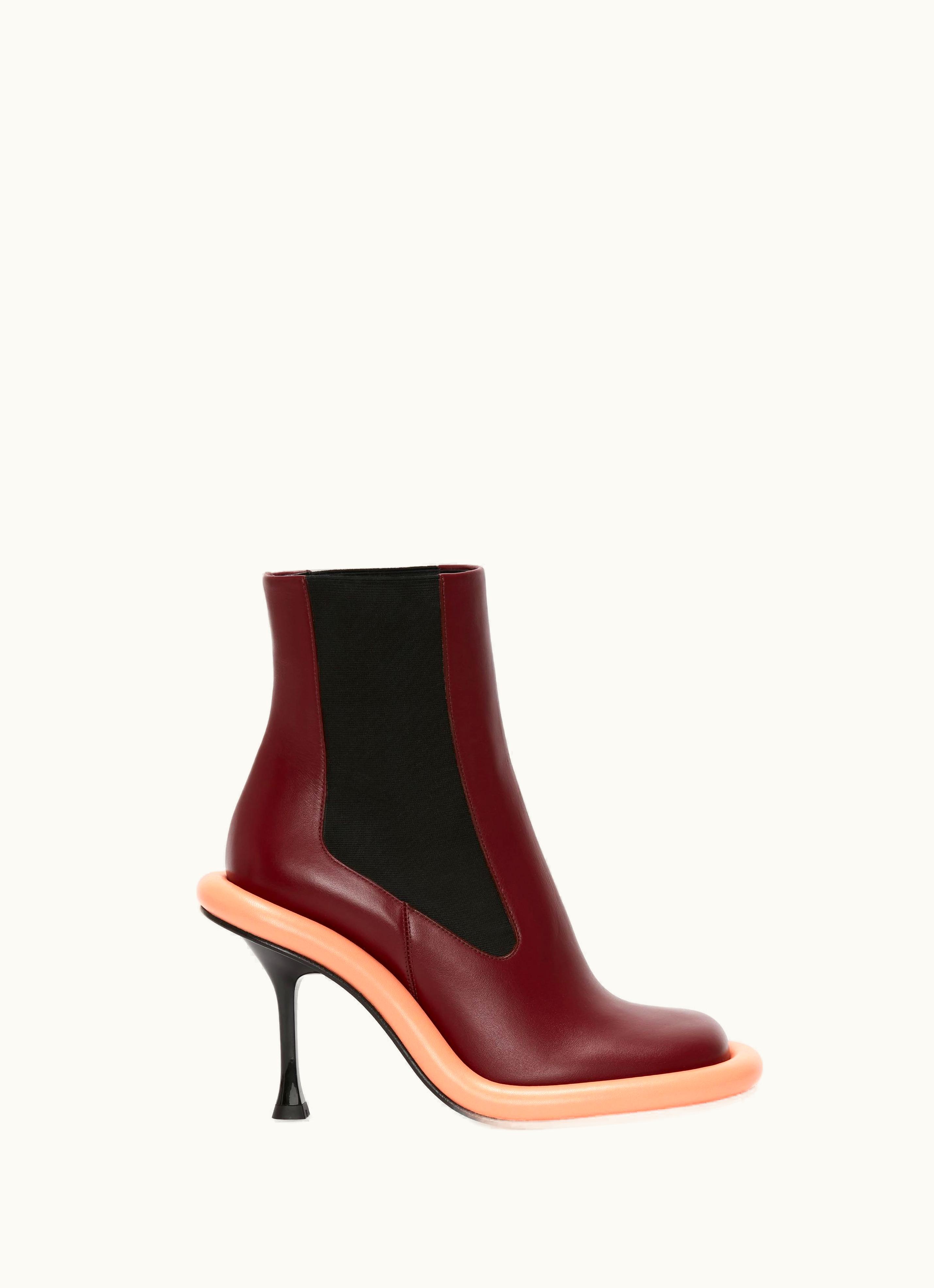 JW Anderson JW Anderson Chelsea BUMPER-TUBE Heel Boots In Red