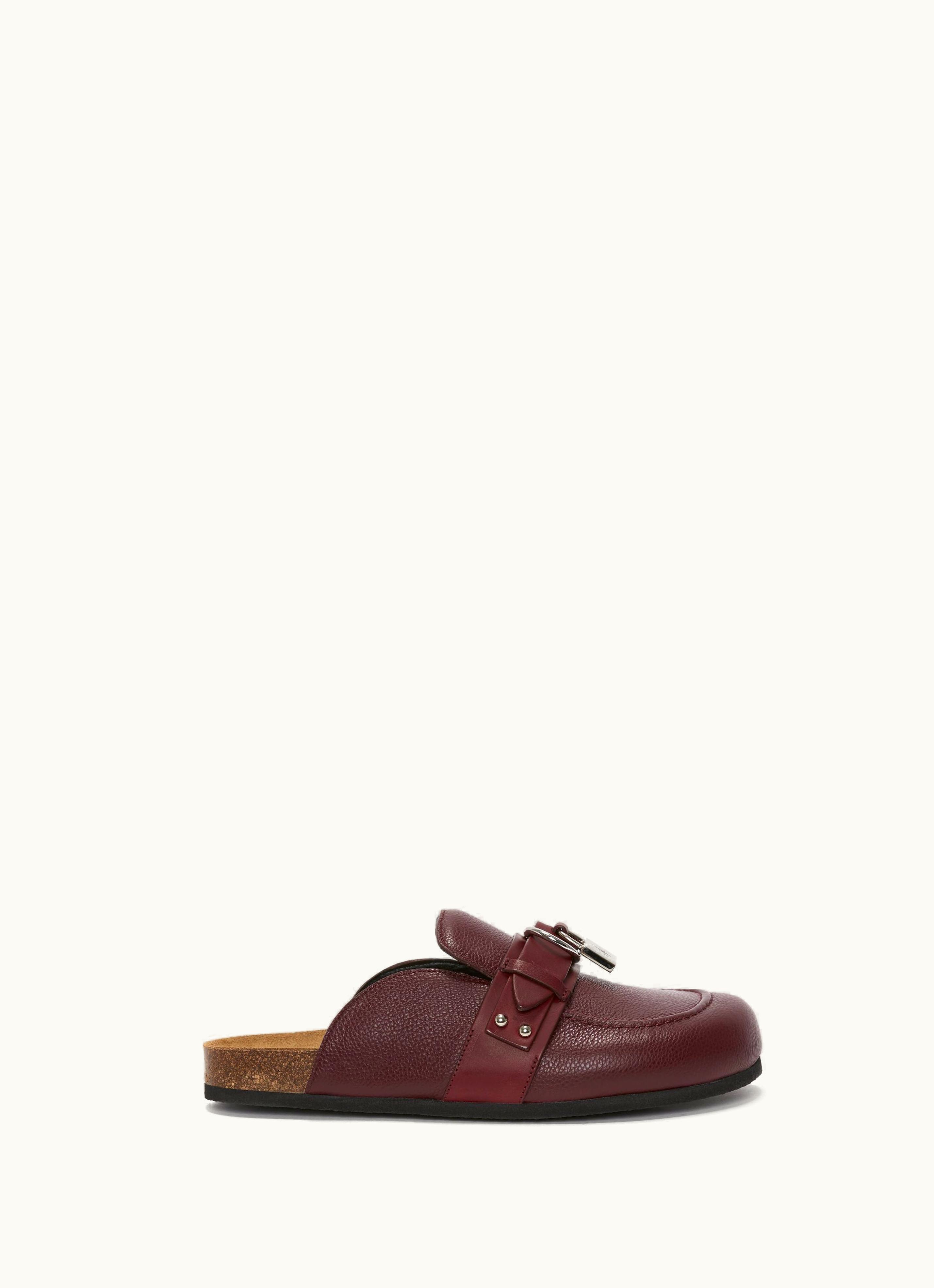JW Anderson JW Anderson Padlock Loafer Mules Burgundy