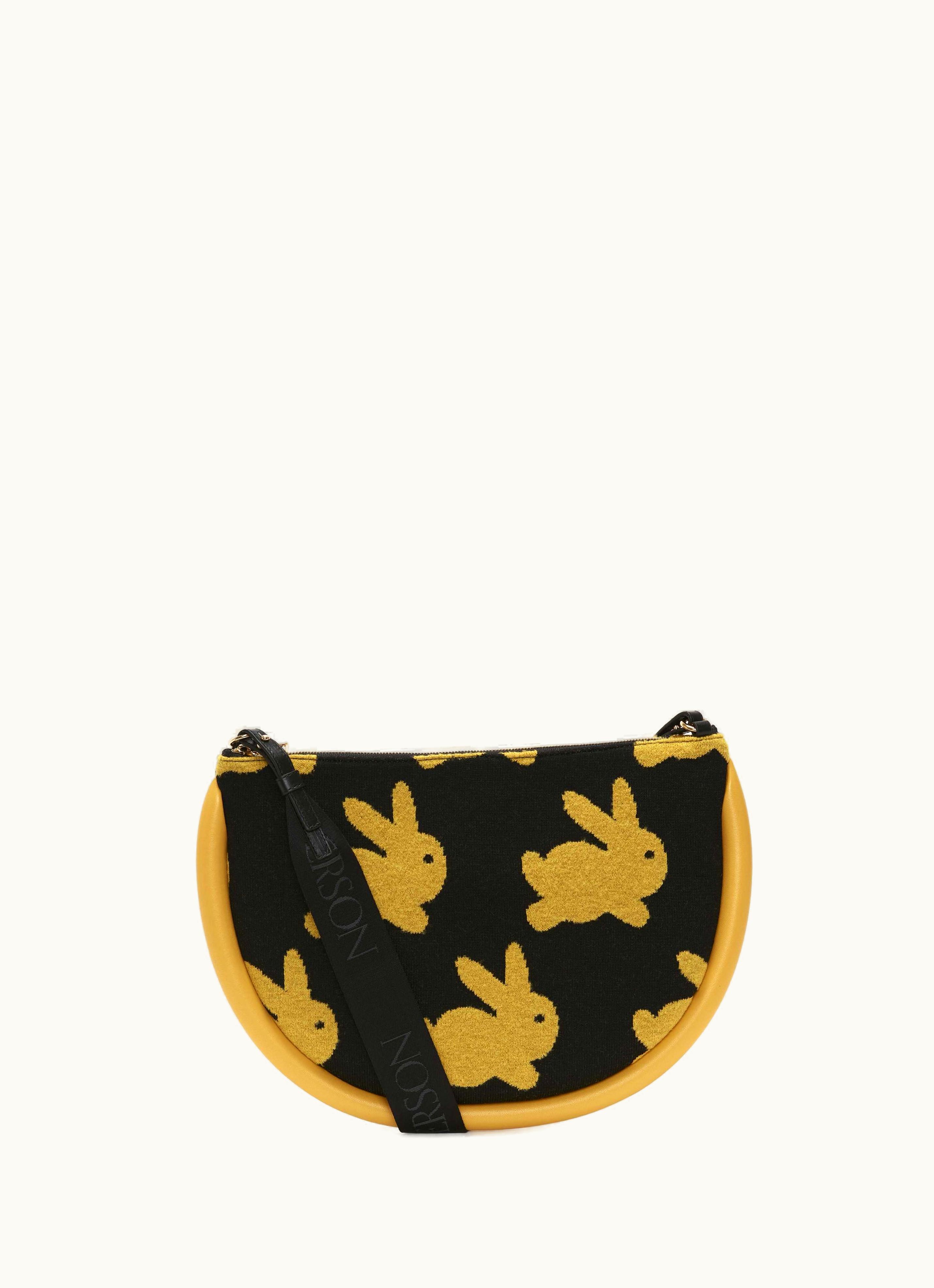 JW Anderson JW Anderson Medium BUMPER-MOON - Wool Crossbody Bag In Black