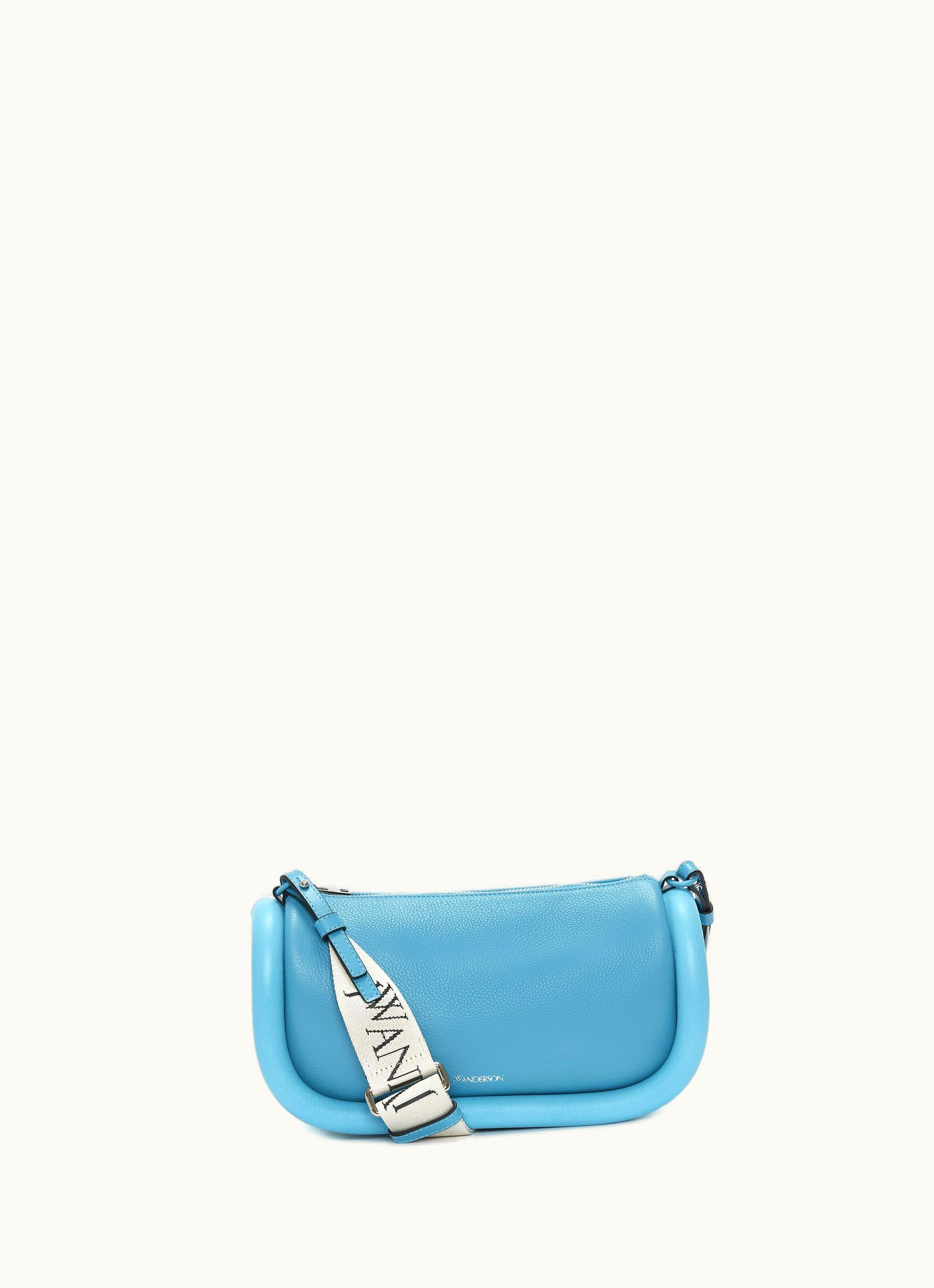 JW Anderson JW Anderson BUMPER-15 - Leather Crossbody Bag With Additional Webbing Strap In Blue