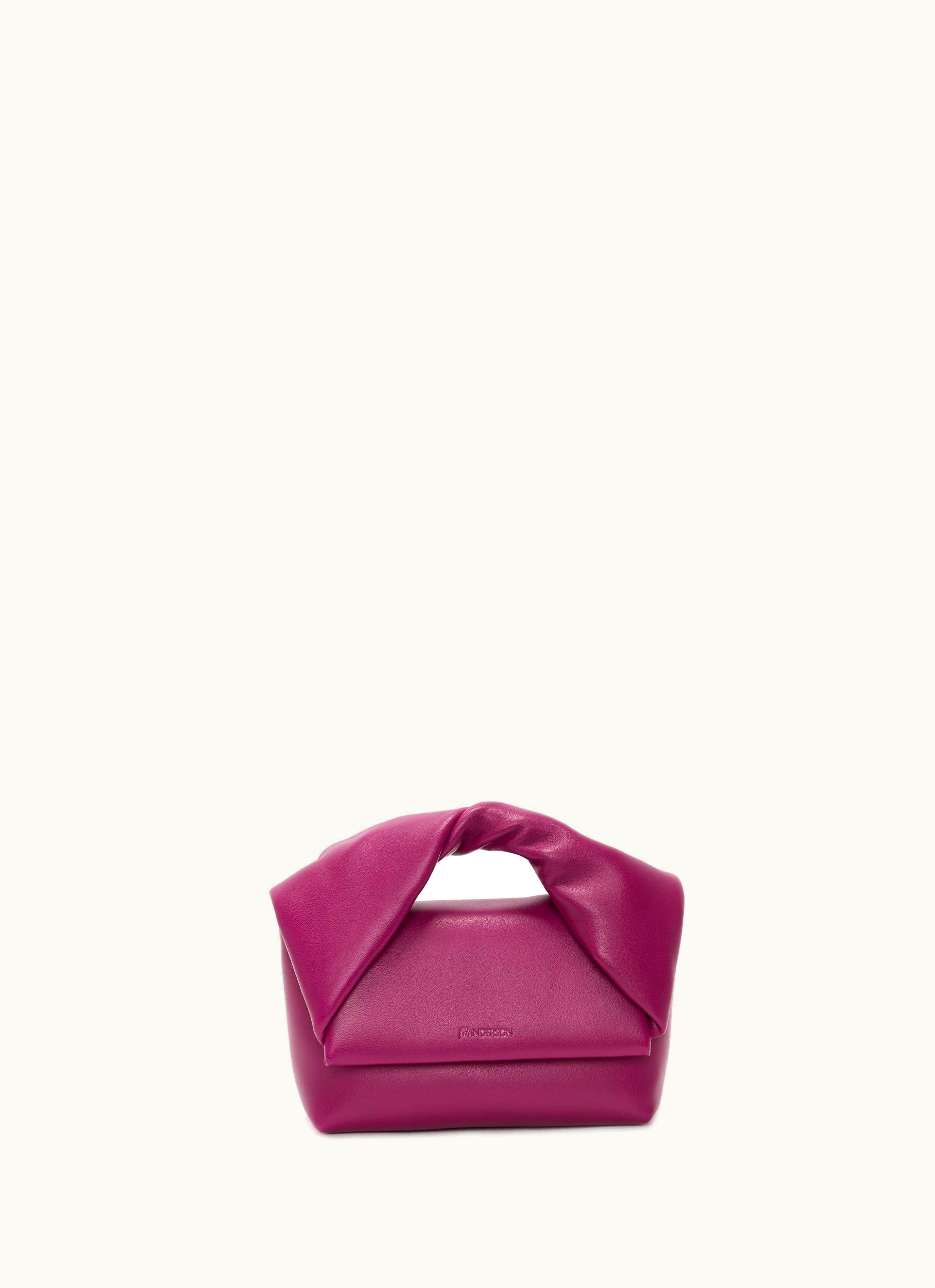 JW Anderson JW Anderson Medium Twister - Leather Top Handle Bag In Purple