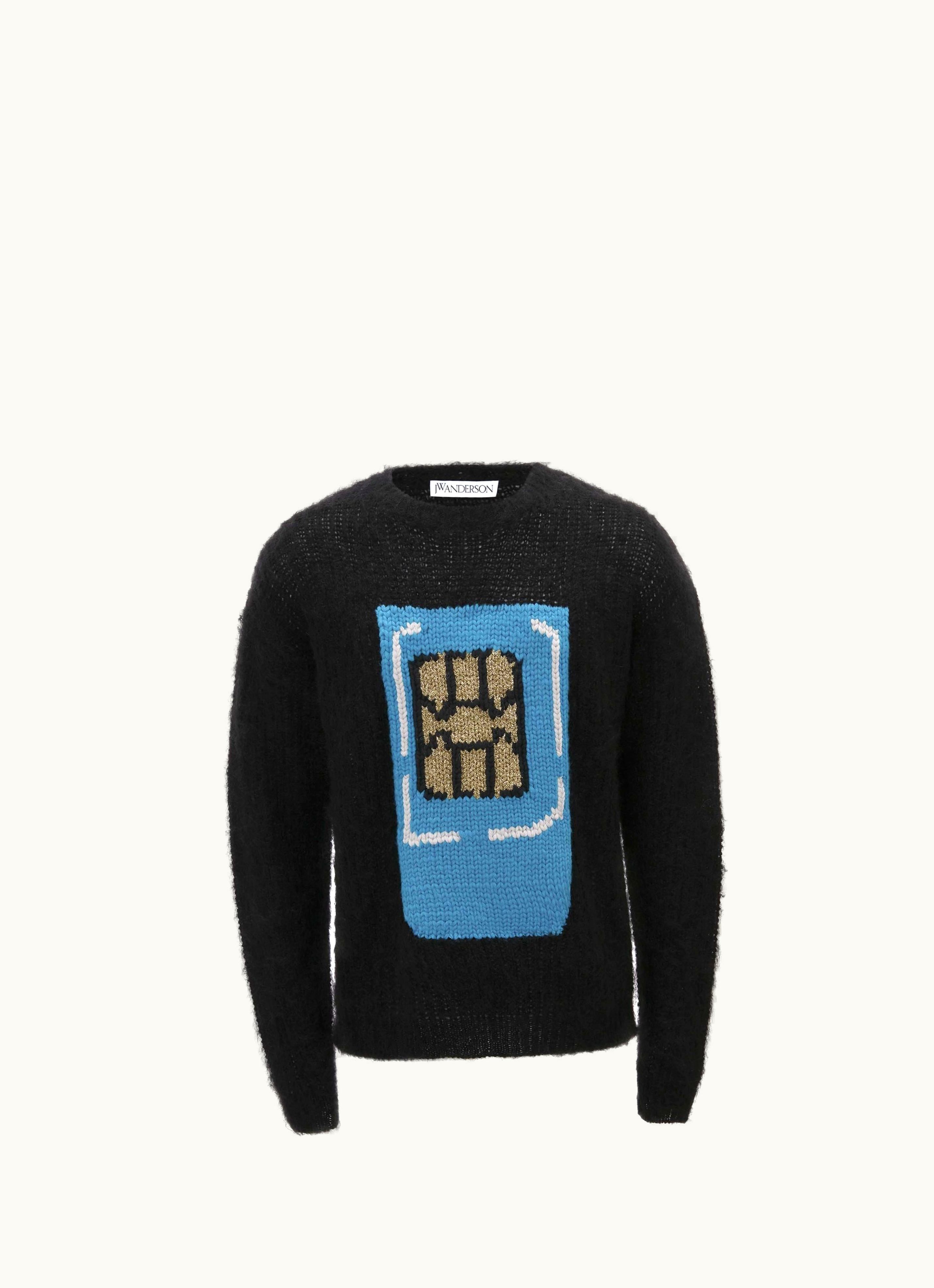 JW Anderson JW Anderson Sim Card Crewneck Jumper In Black