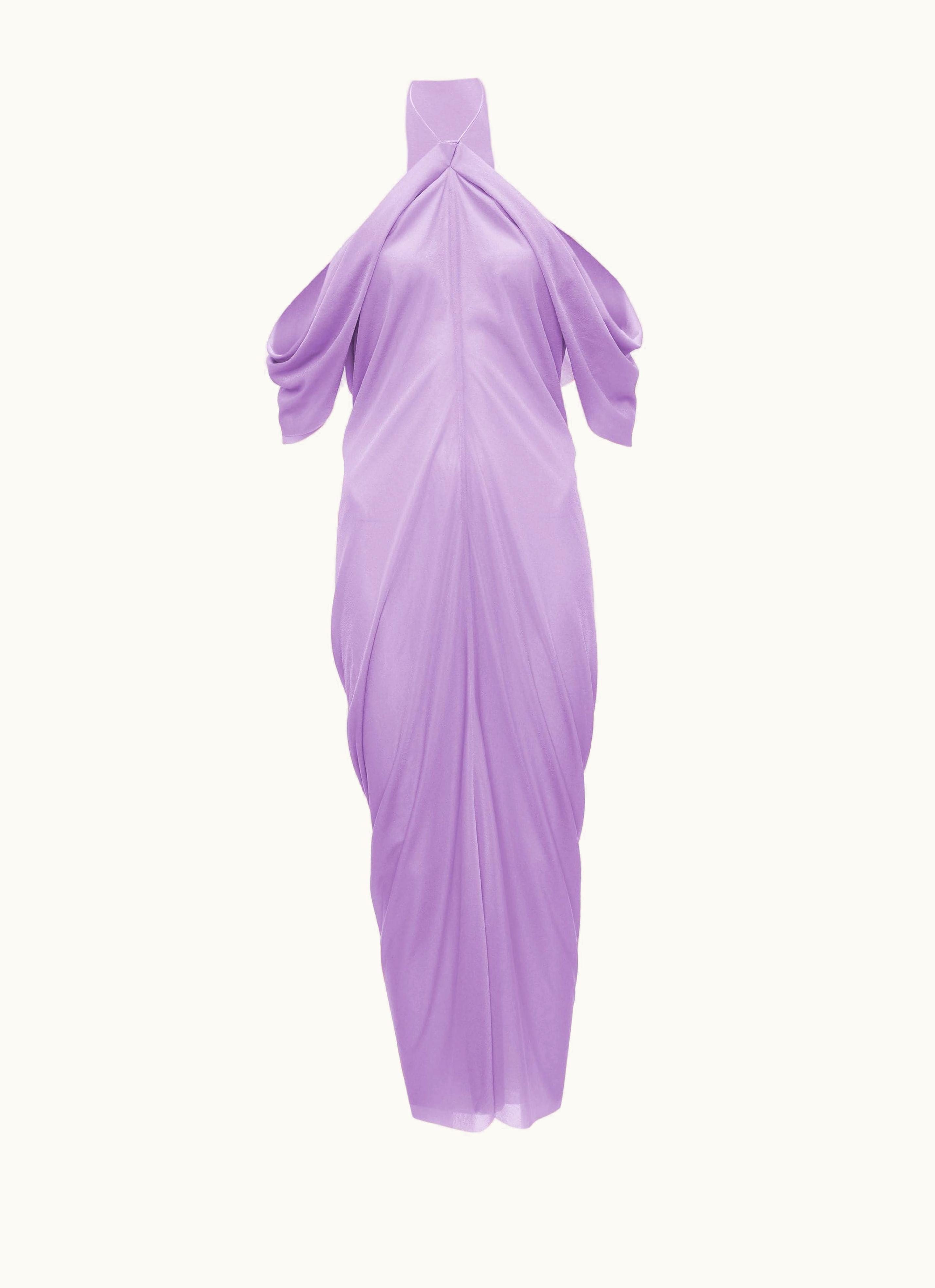 JW Anderson JW Anderson Cold Shoulder Long Dress In Purple