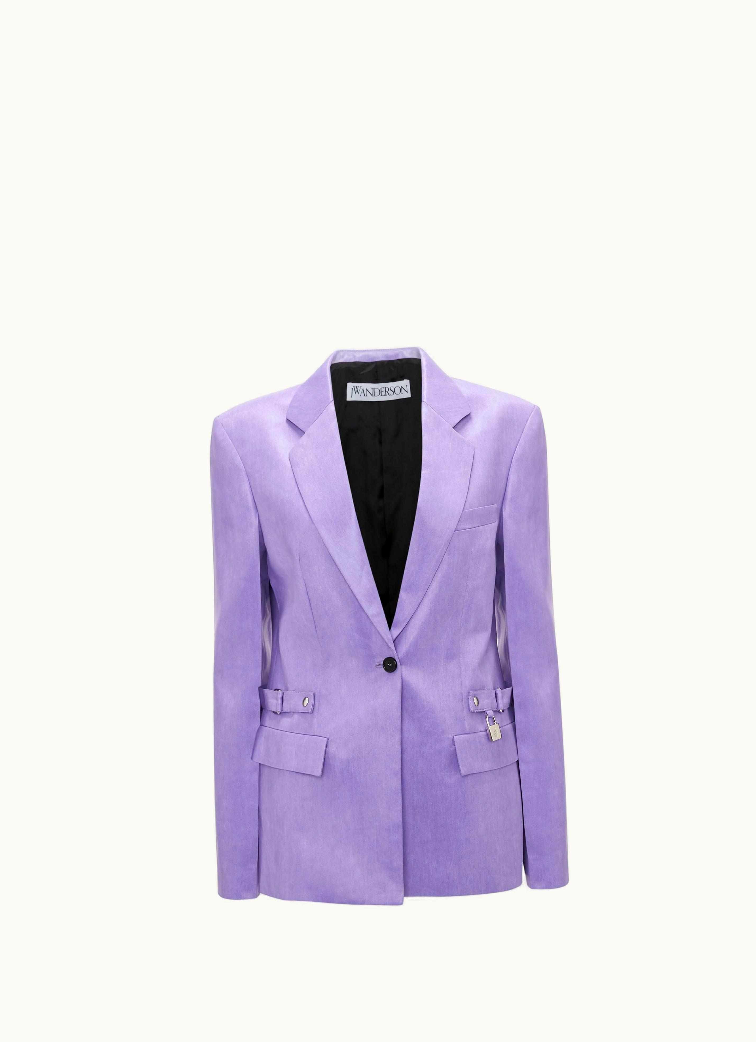 JW Anderson JW Anderson Padlock Strap SINGLE-BREASTED Blazer In Purple