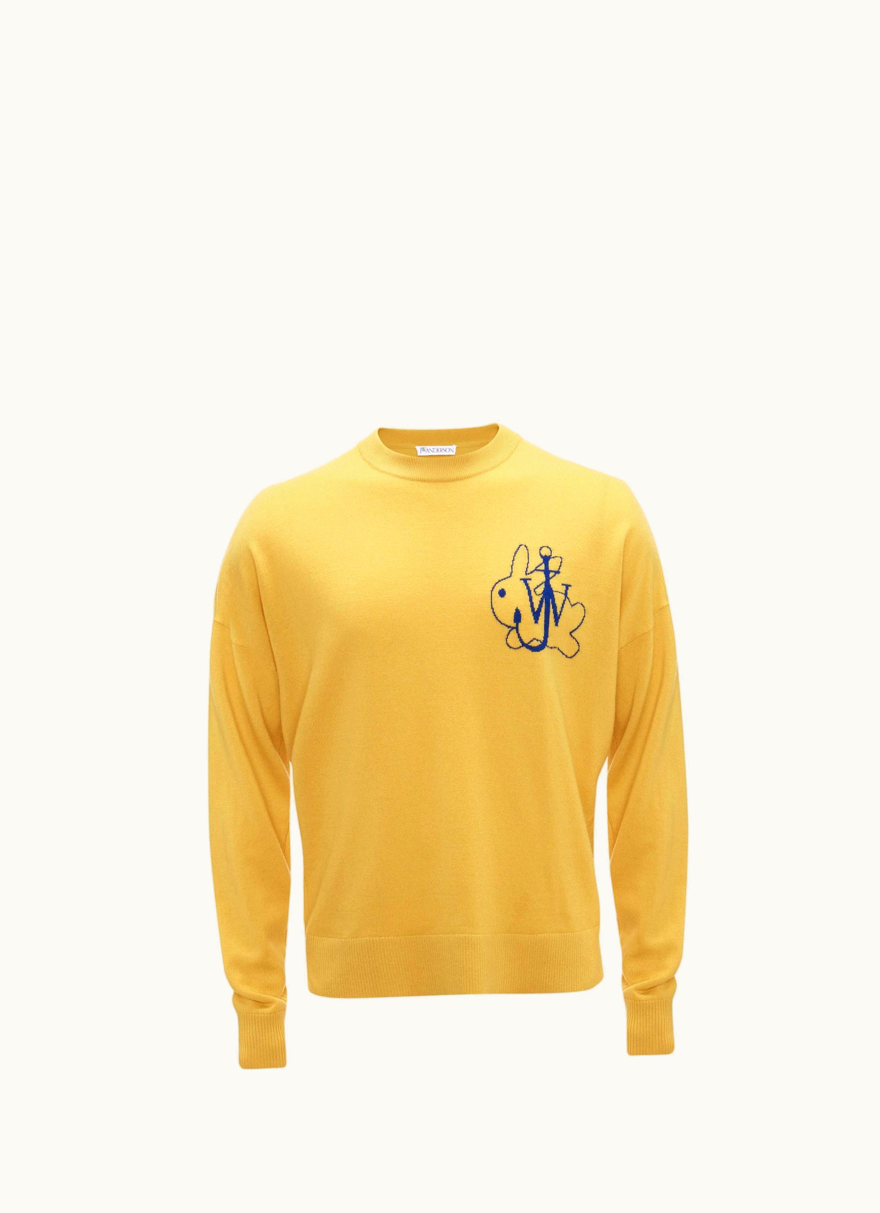 JW Anderson JW Anderson JWA Bunny Crewneck Jumper In Yellow
