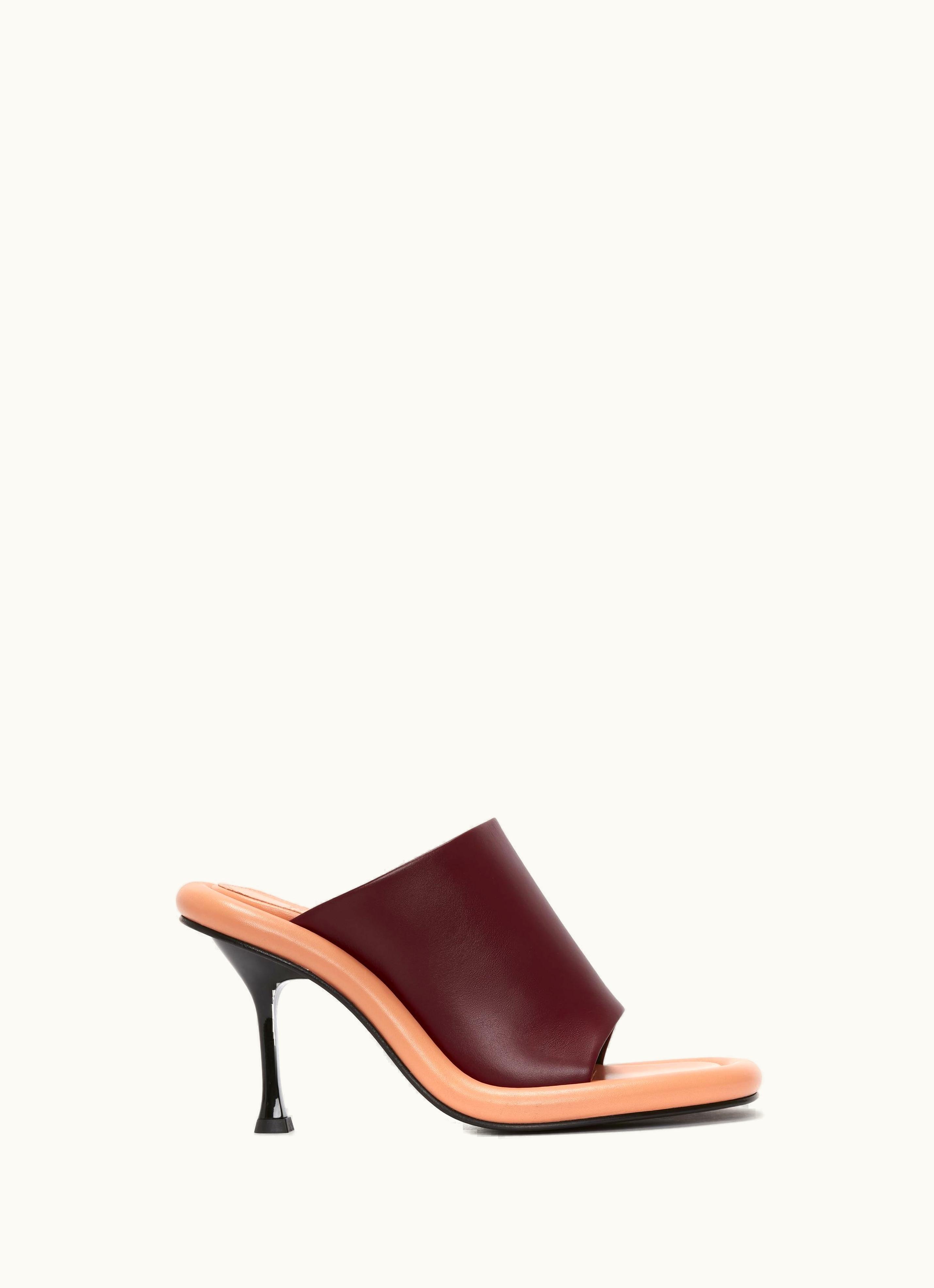 JW Anderson JW Anderson BUMPER-TUBE Leather Mules In Red