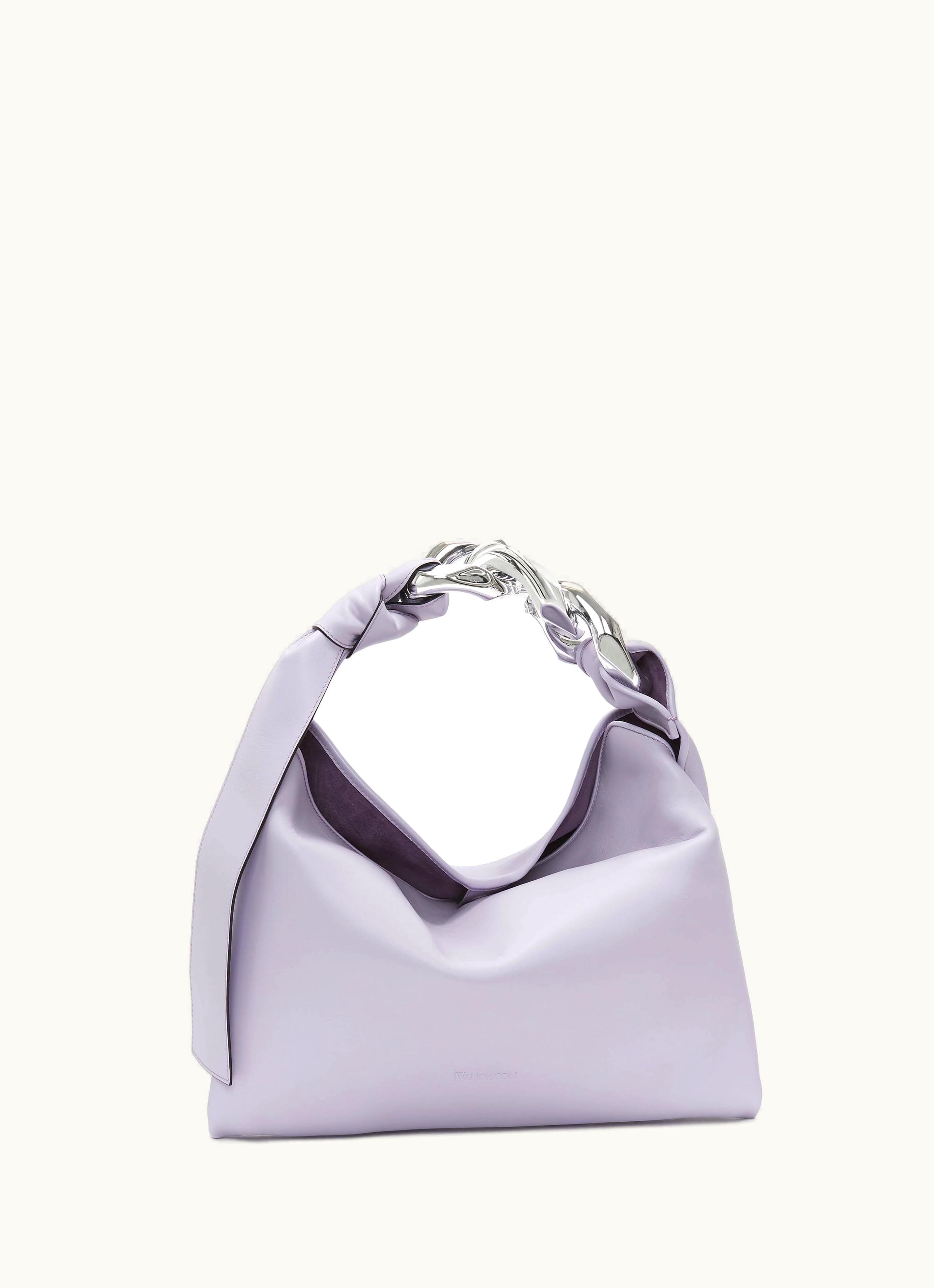 JW Anderson JW Anderson Small Chain Hobo - Leather Shoulder Bag In Purple