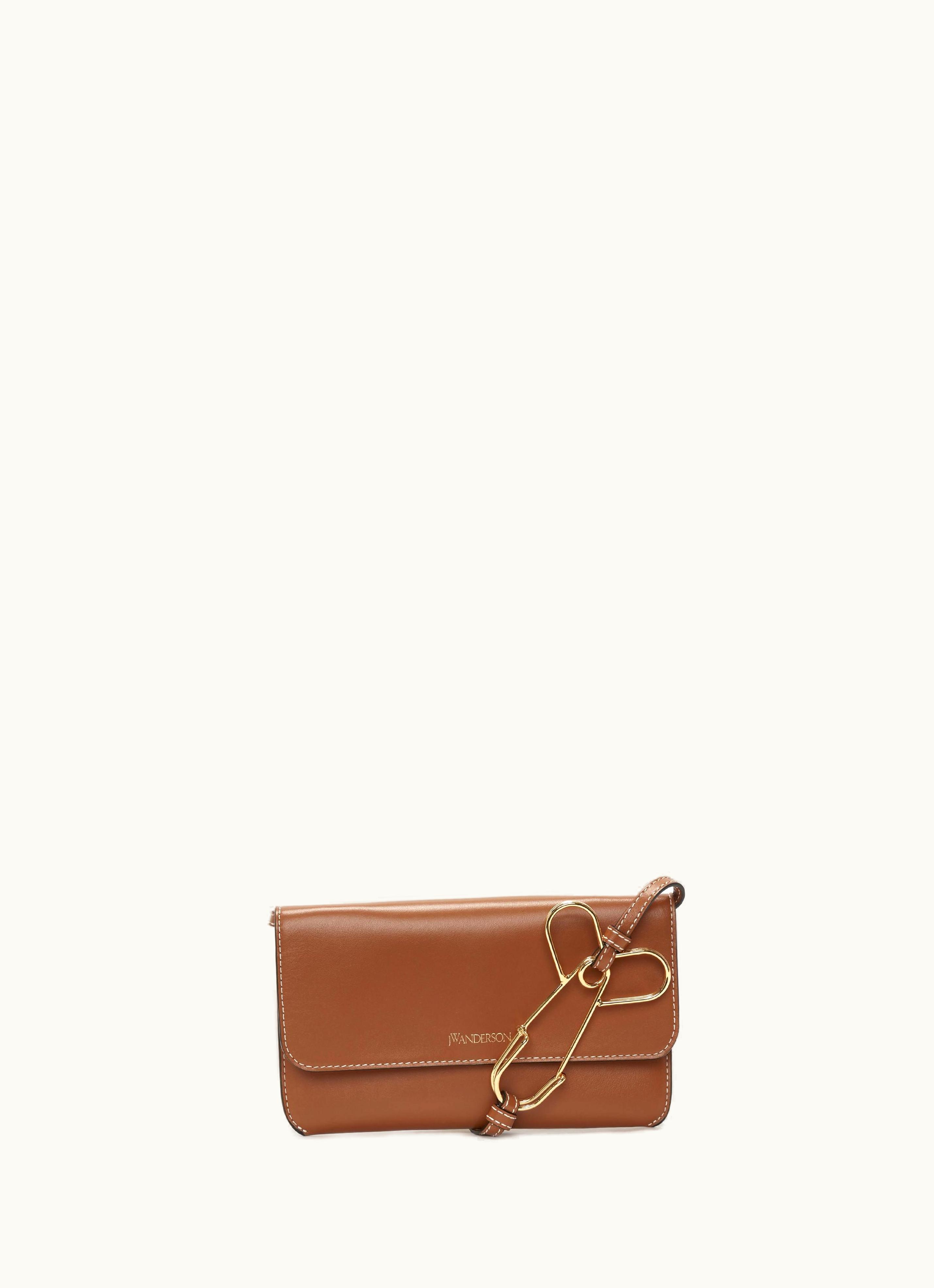 JW Anderson JW Anderson Leather Phone Pouch In Brown