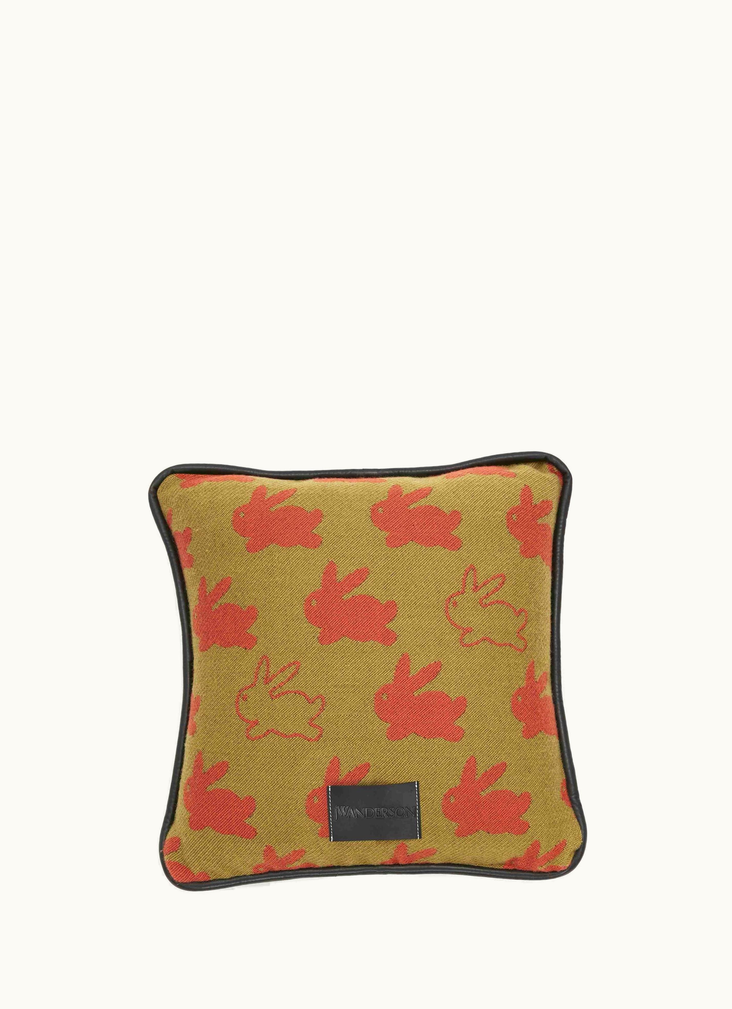 JW Anderson JW Anderson Cushion With Bunny Motif In Brown