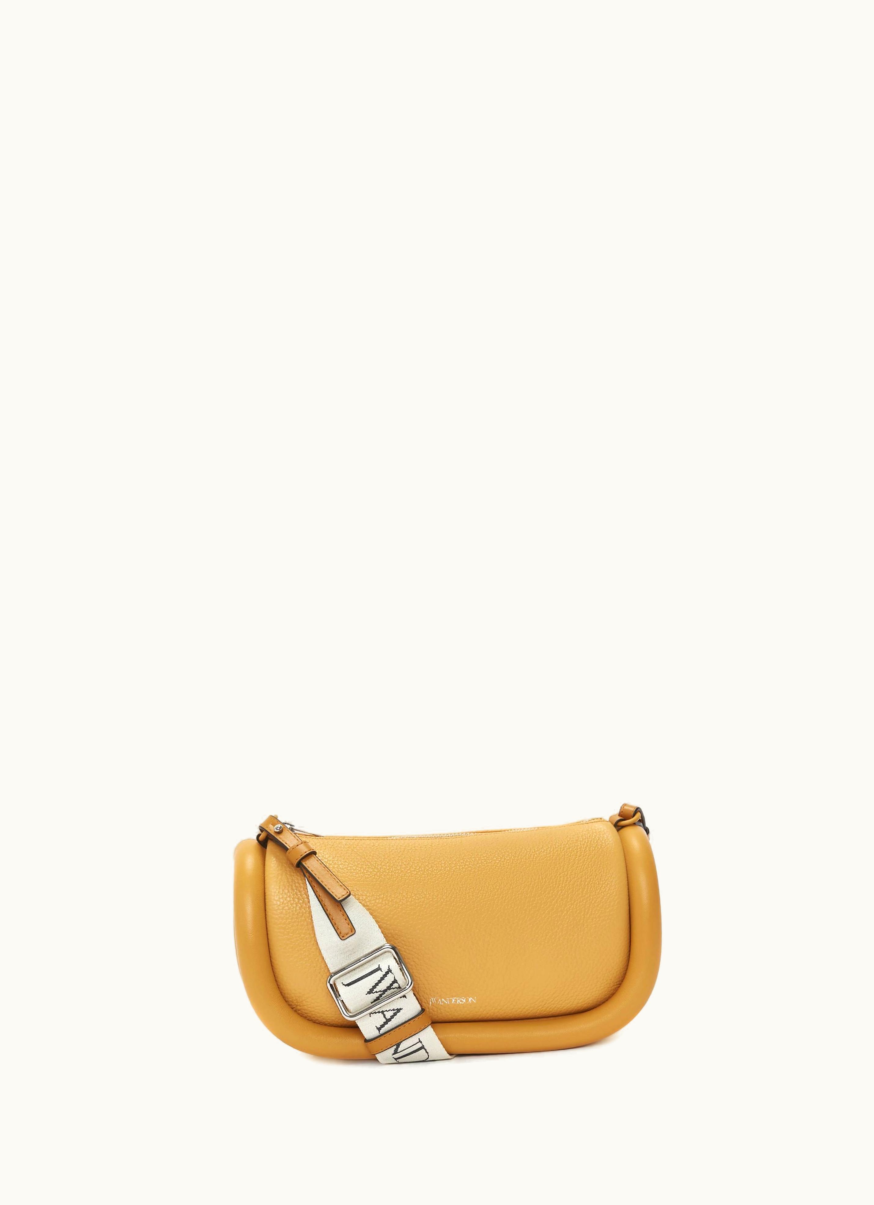 JW Anderson JW Anderson BUMPER-15 - Leather Crossbody Bag With Additional Webbing Strap In Yellow