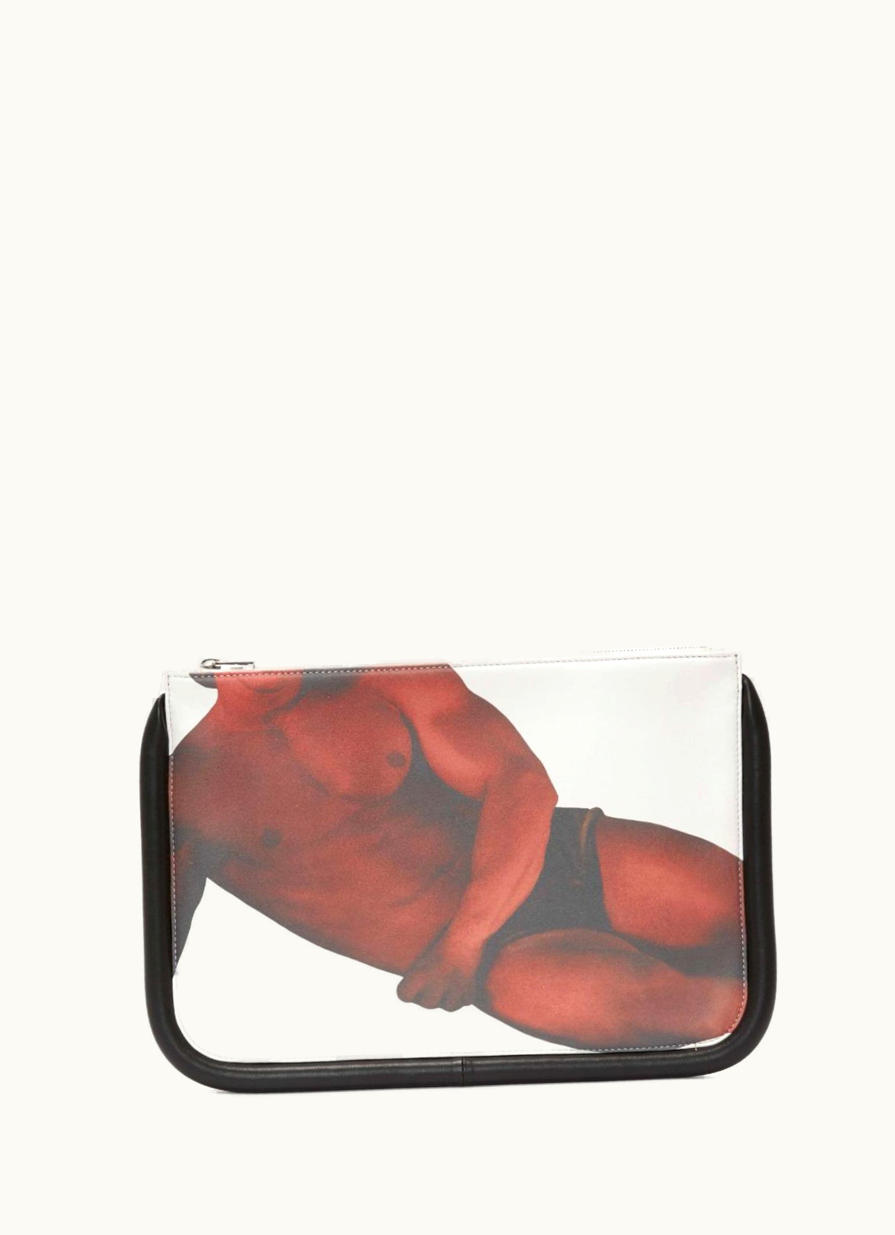 JW Anderson JW Anderson Large Printed Bumper Pouch In White