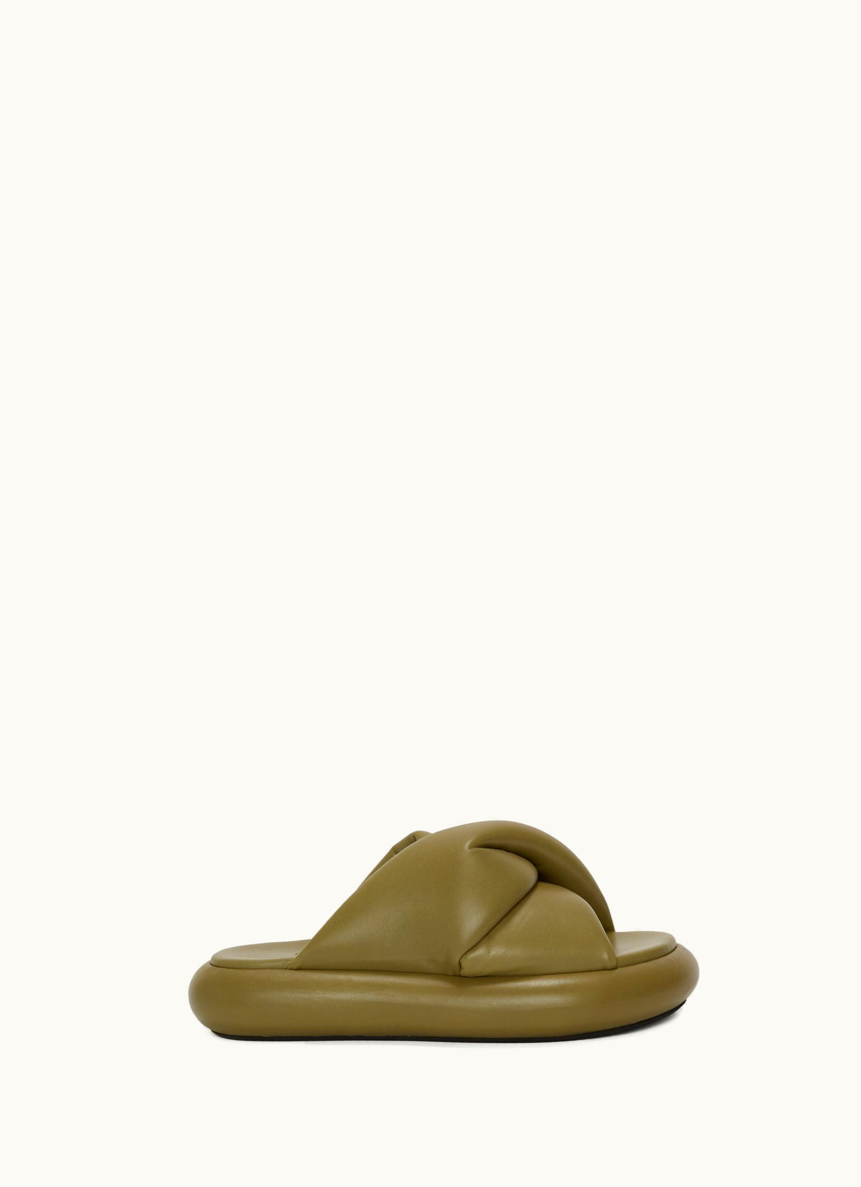 JW Anderson JW Anderson BUMPER-TUBE Twist Platform Sandals In Green