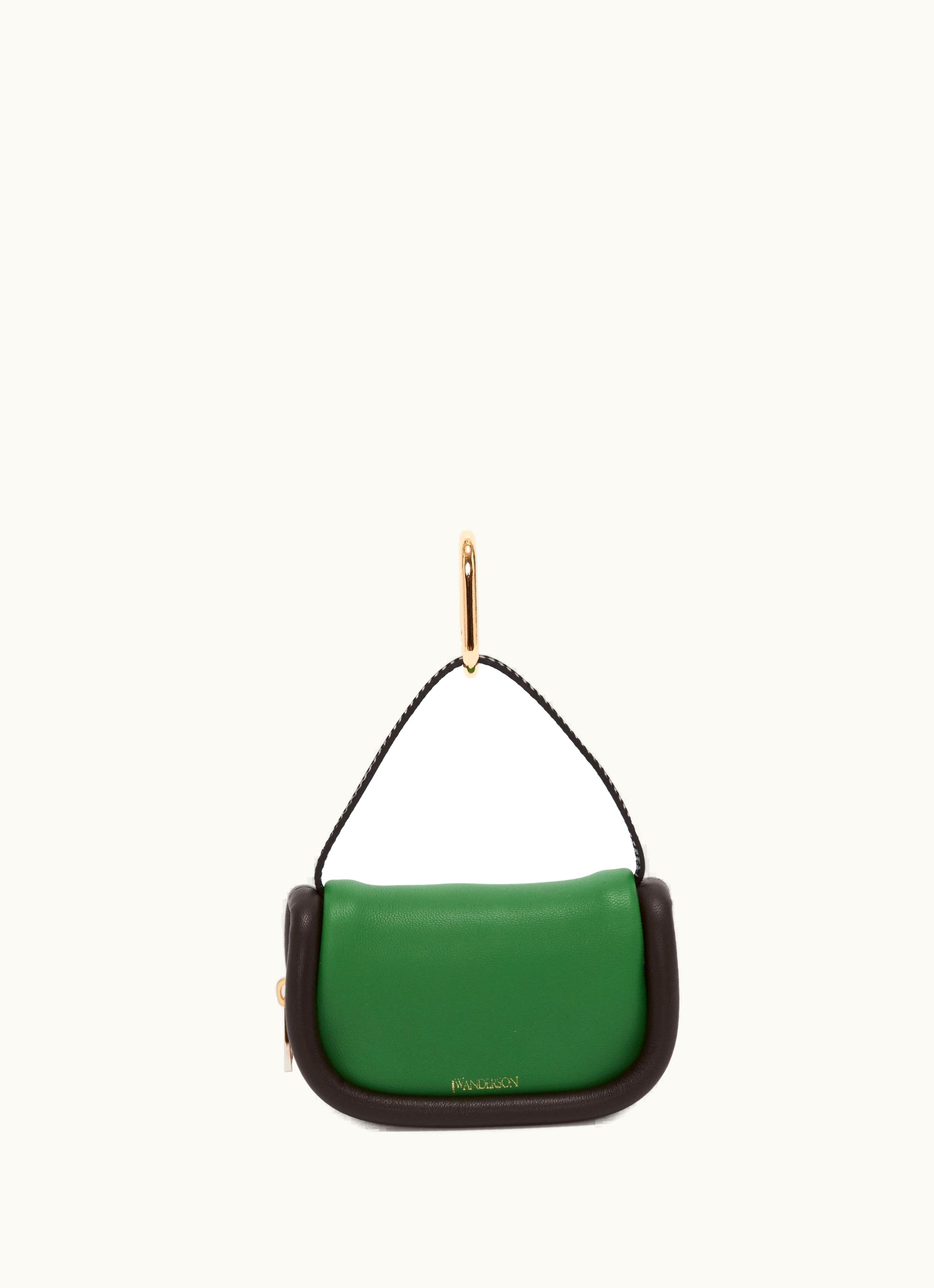 JW Anderson JW Anderson BUMPER-7 - Leather Micro Bag In Green