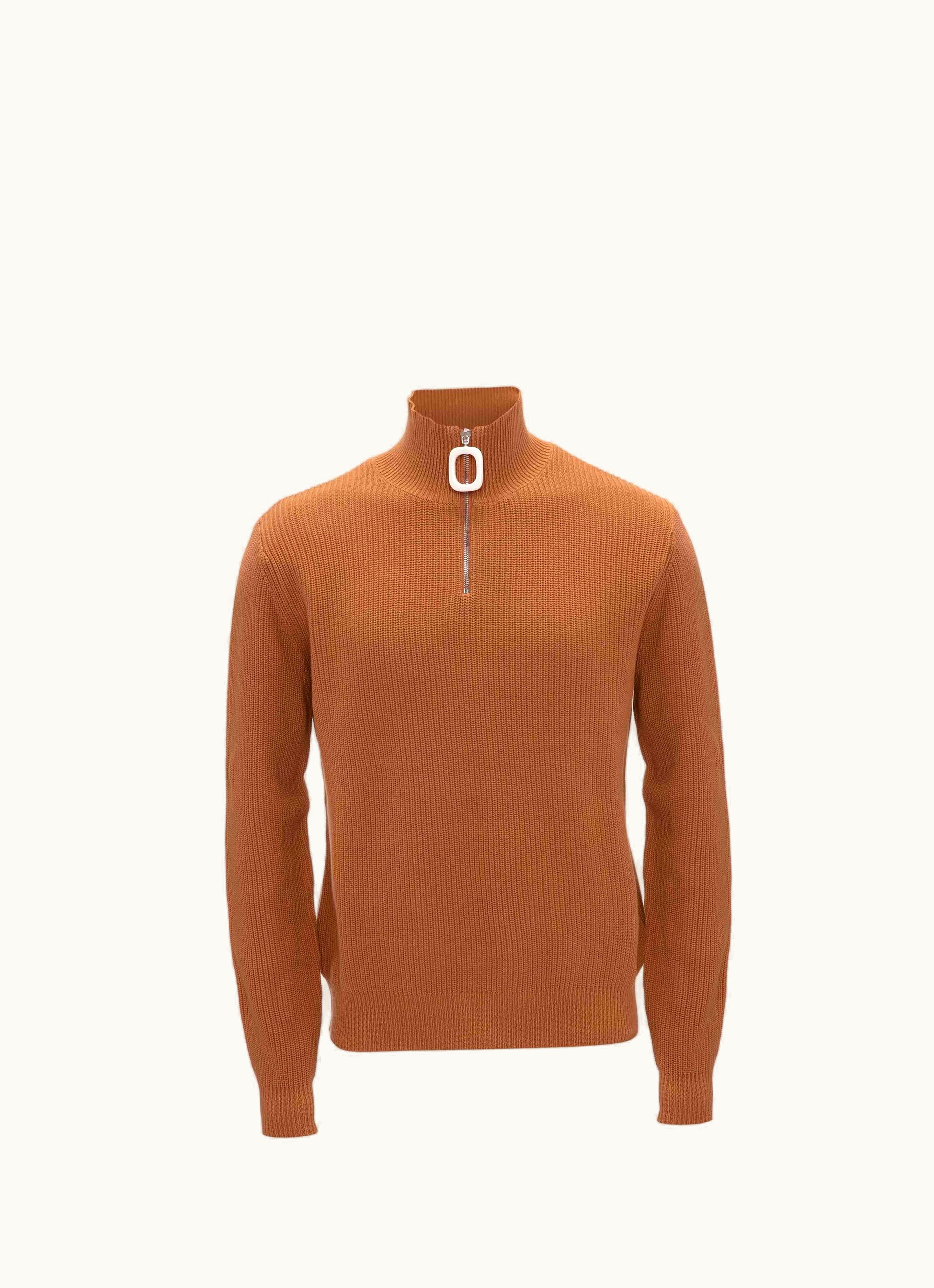 JW Anderson JW Anderson JWA Puller Half Zip Jumper In Orange